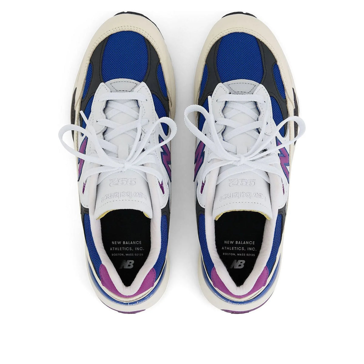 U99278L New Balance 992 MiUSA White Royal Purple Fuchsia