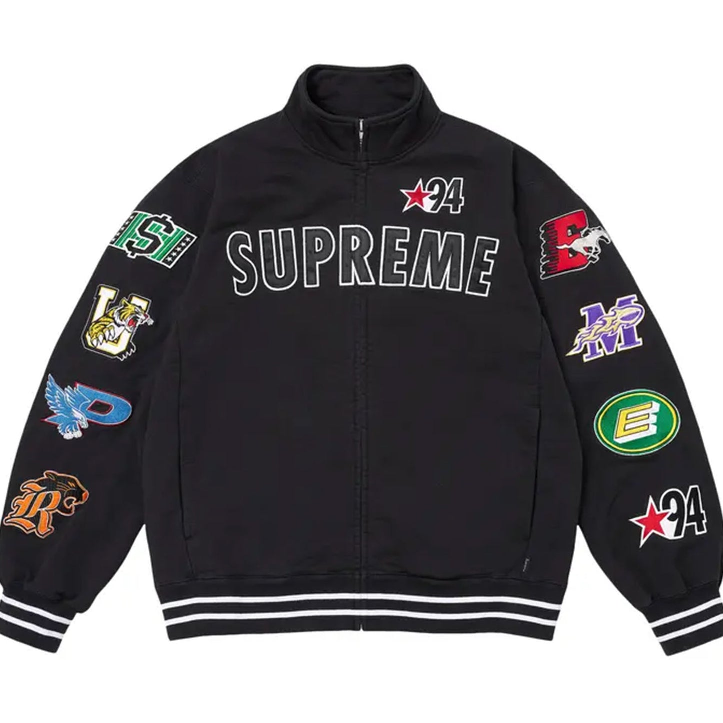 Supreme Mascots Zip Up Sweatshirt Black