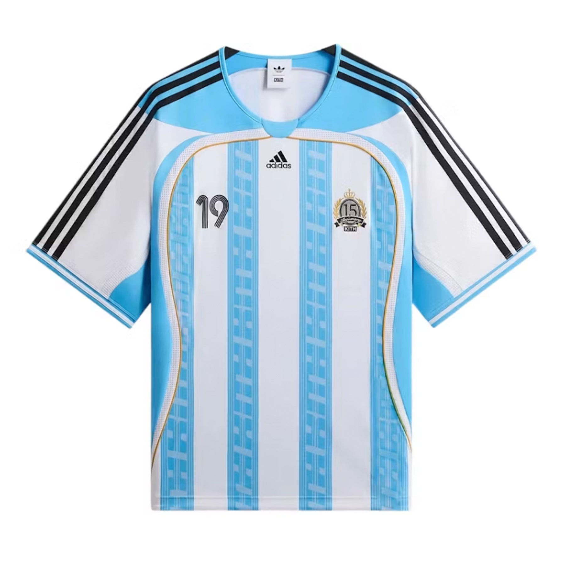 Kith x adidas Messi Football Jersey Blue/White – DISTRICT ONE NY