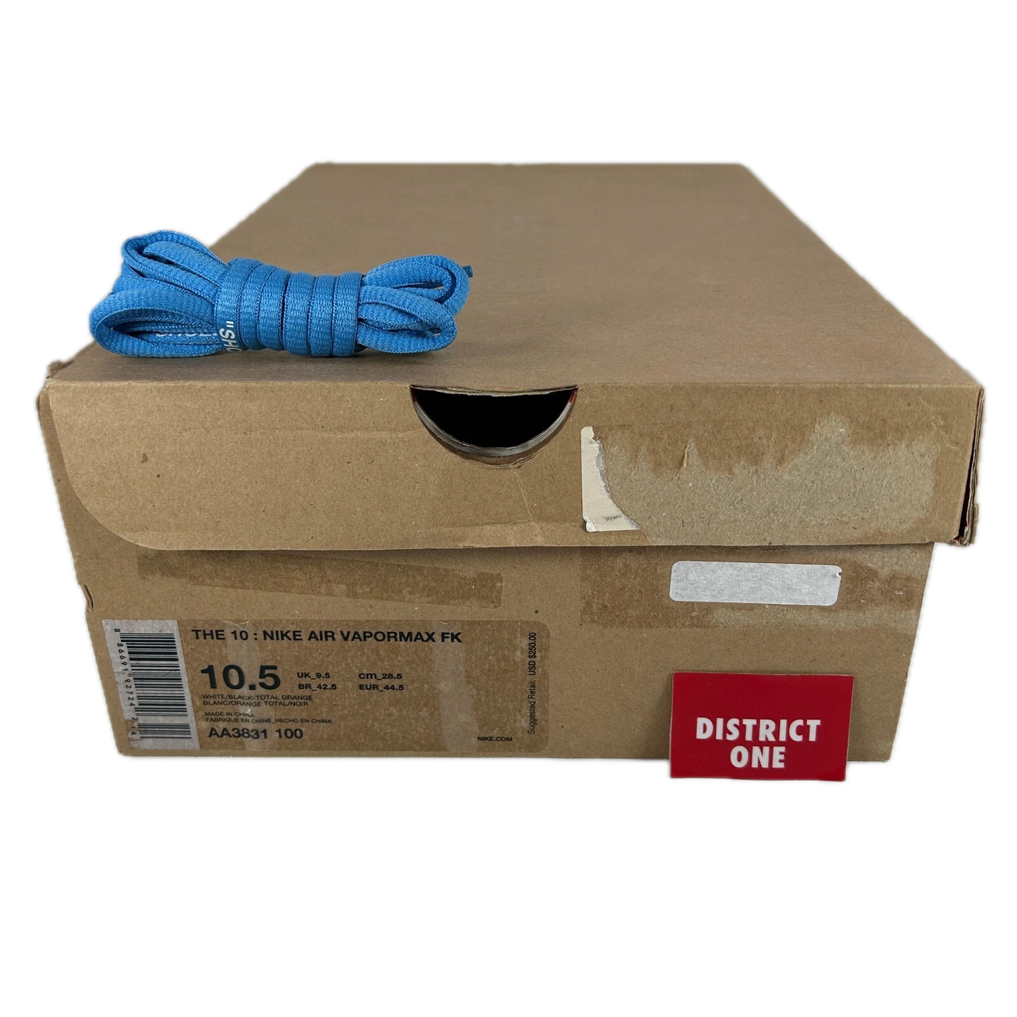 AA3831 100 Nike Air VaporMax Off-White (2018) - 10.5 M (Yellowing)