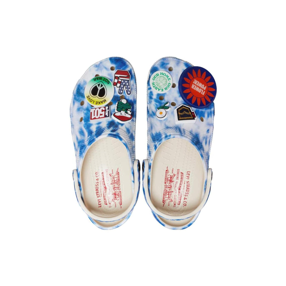 208918 160 Crocs Classic Clog Levi's Tie-Dye
