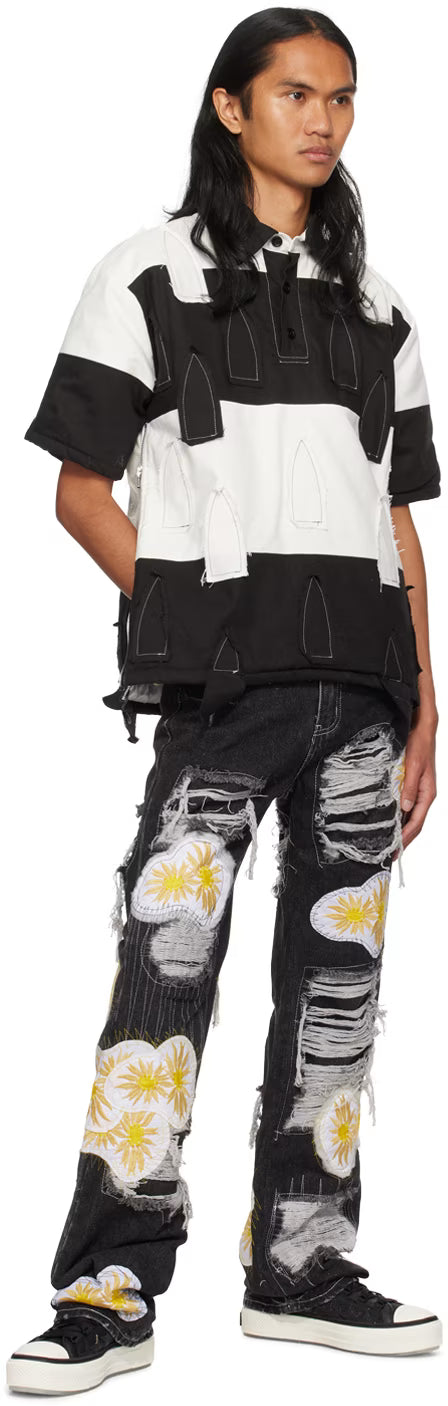 Who Decides War SSENSE Exclusive Black Daisy Jeans