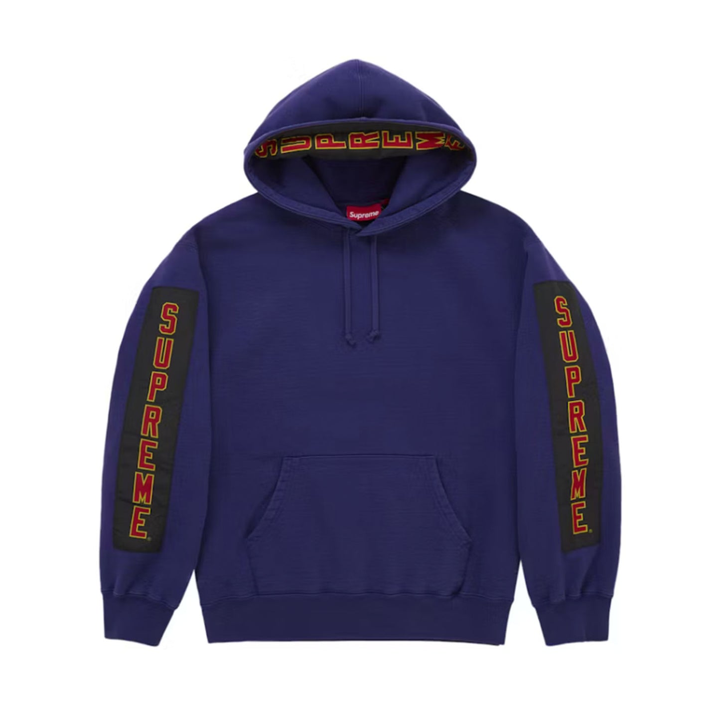Supreme Woven Patches Hooded Sweatshirt Royal