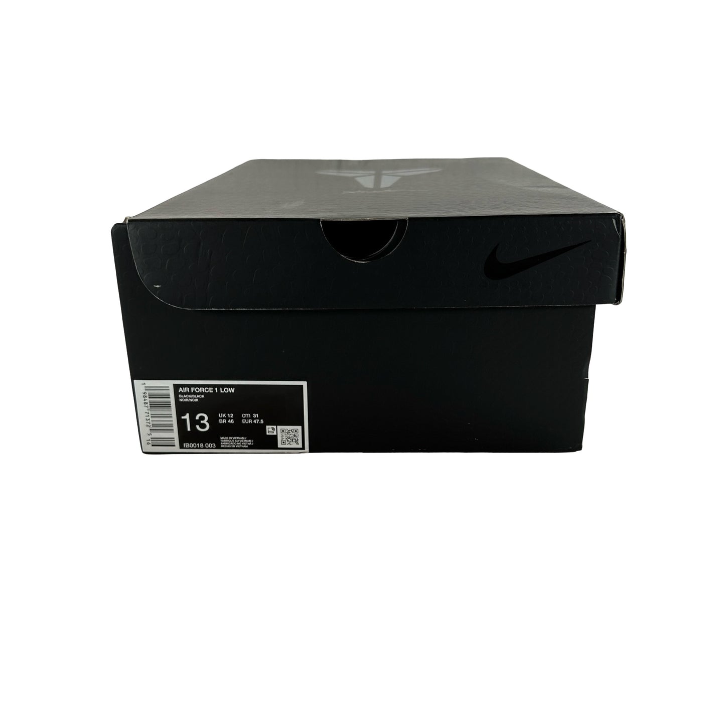 IB0018 003 Nike Air Force 1 Low Kobe Bryant Forever Black [USED] - 13 M (Used)