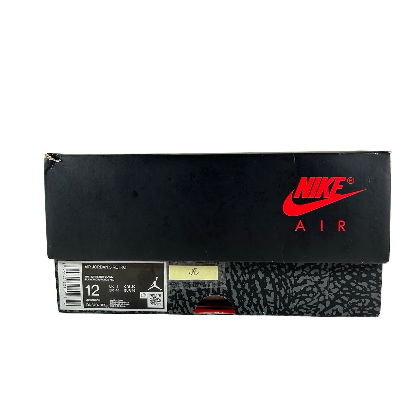 DN3707 160 Jordan 3 Retro Fire Red (2022) [USED] - 12 M (Used8)