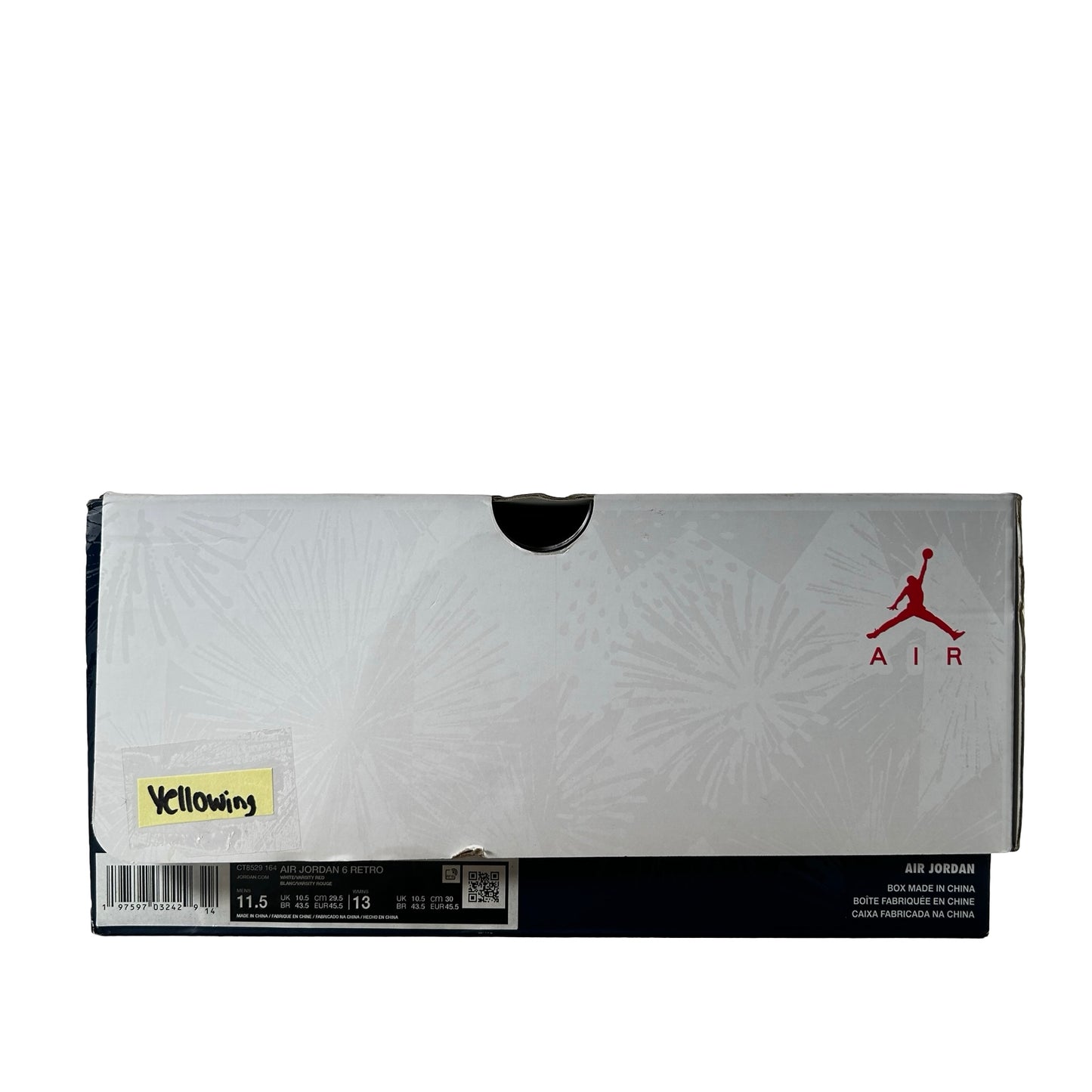 CT8529 164 Jordan 6 Retro Olympic (2024) - 11.5 M (Yellowing)