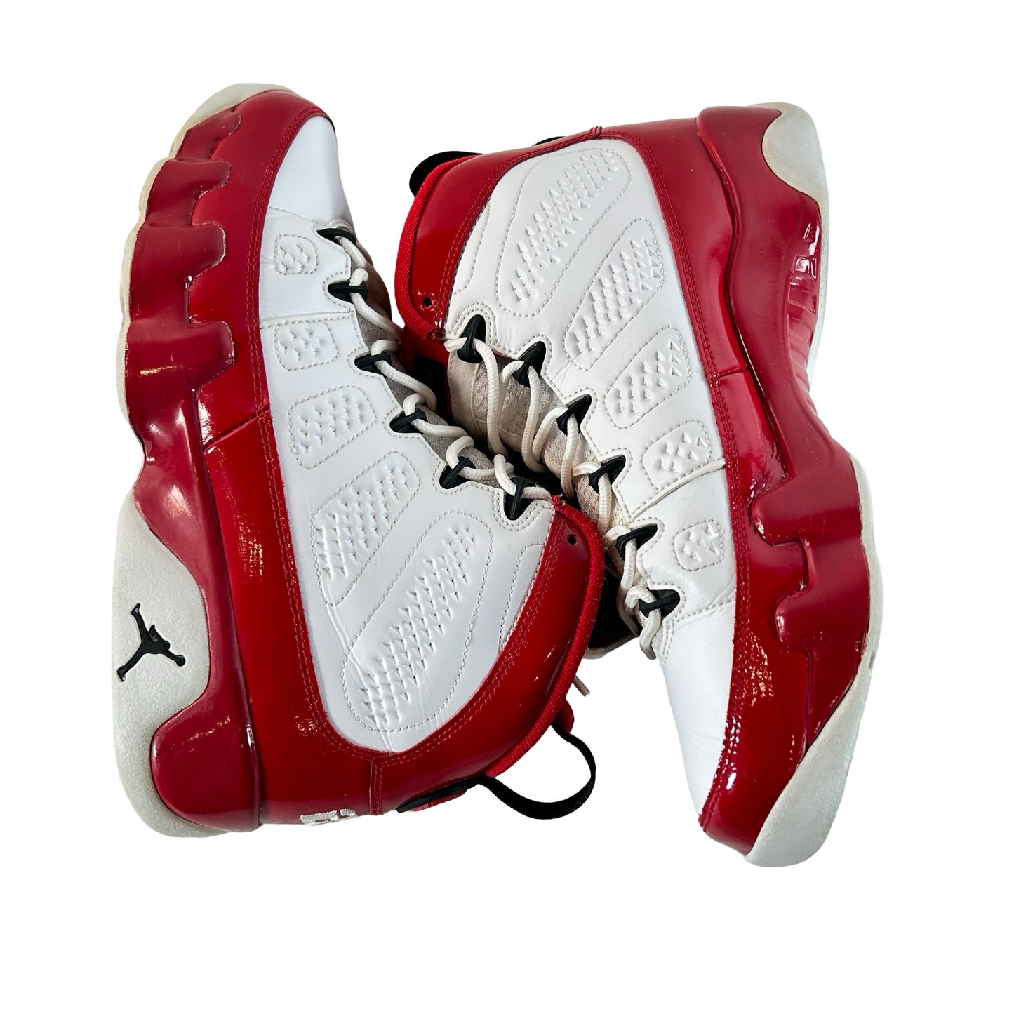 302370 160 Jordan 9 Retro White Gym Red [USED] - 9 M (Used) (No Box)