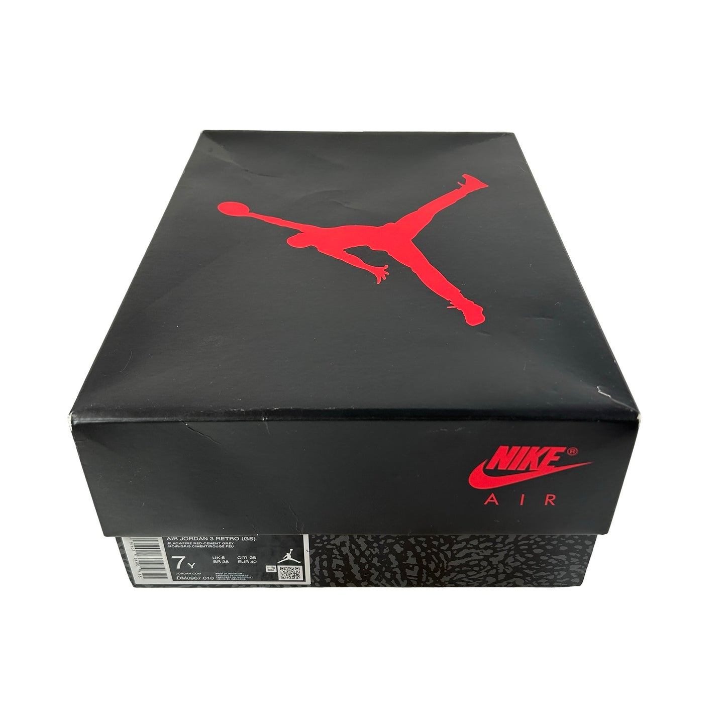 DM0967 010 Jordan 3 Retro Black Cement (2024) (GS) [USED] - 7 Y (Used)