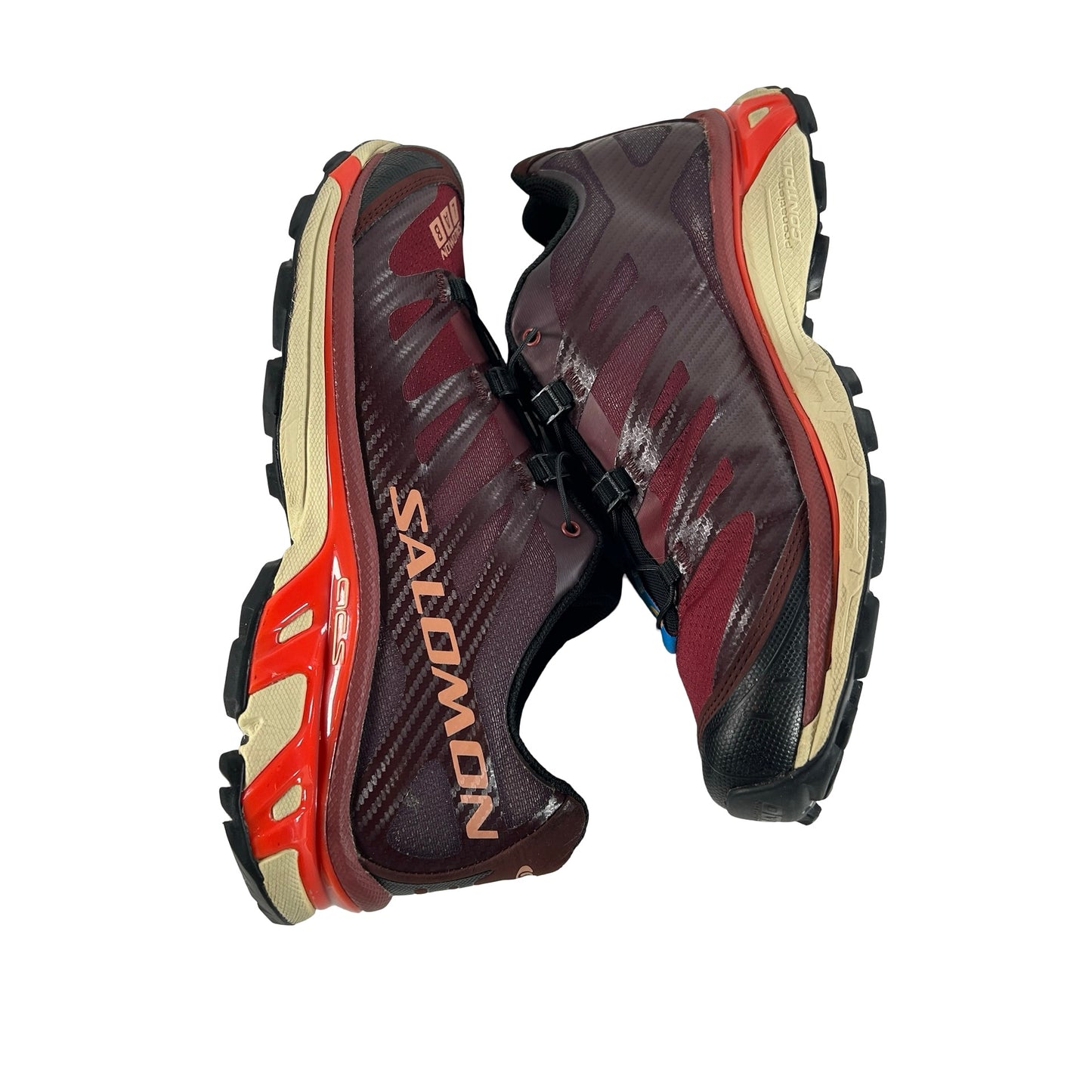 L4177220032 Salomon XT-4 Bitter Chocolate Mocha Mousse Fiery Red [USED] - 10 M (Used)