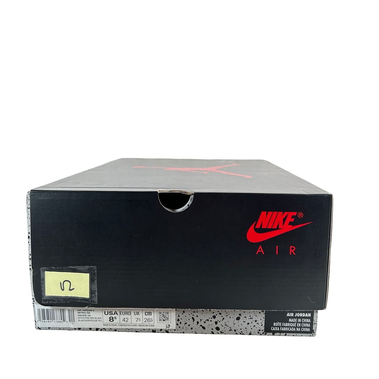 HQ7978 101 Jordan 5 Retro Fire Red Black Tongue (2025) [USED] - 8.5 M (Used2)