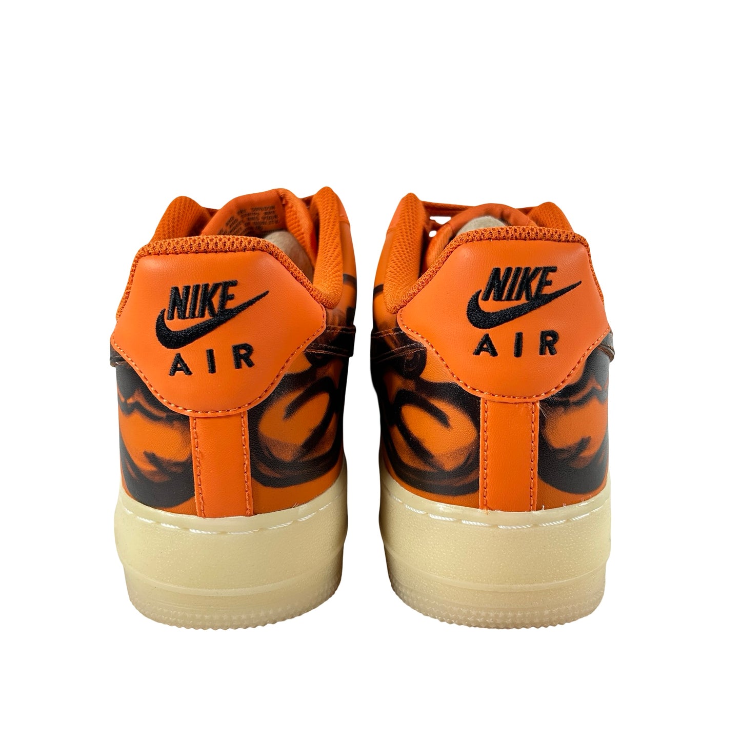 CU8067 800 Nike Air Force 1 Low Orange Skeleton Halloween [CONDITIONAL] - 9.5 (Yellowing)