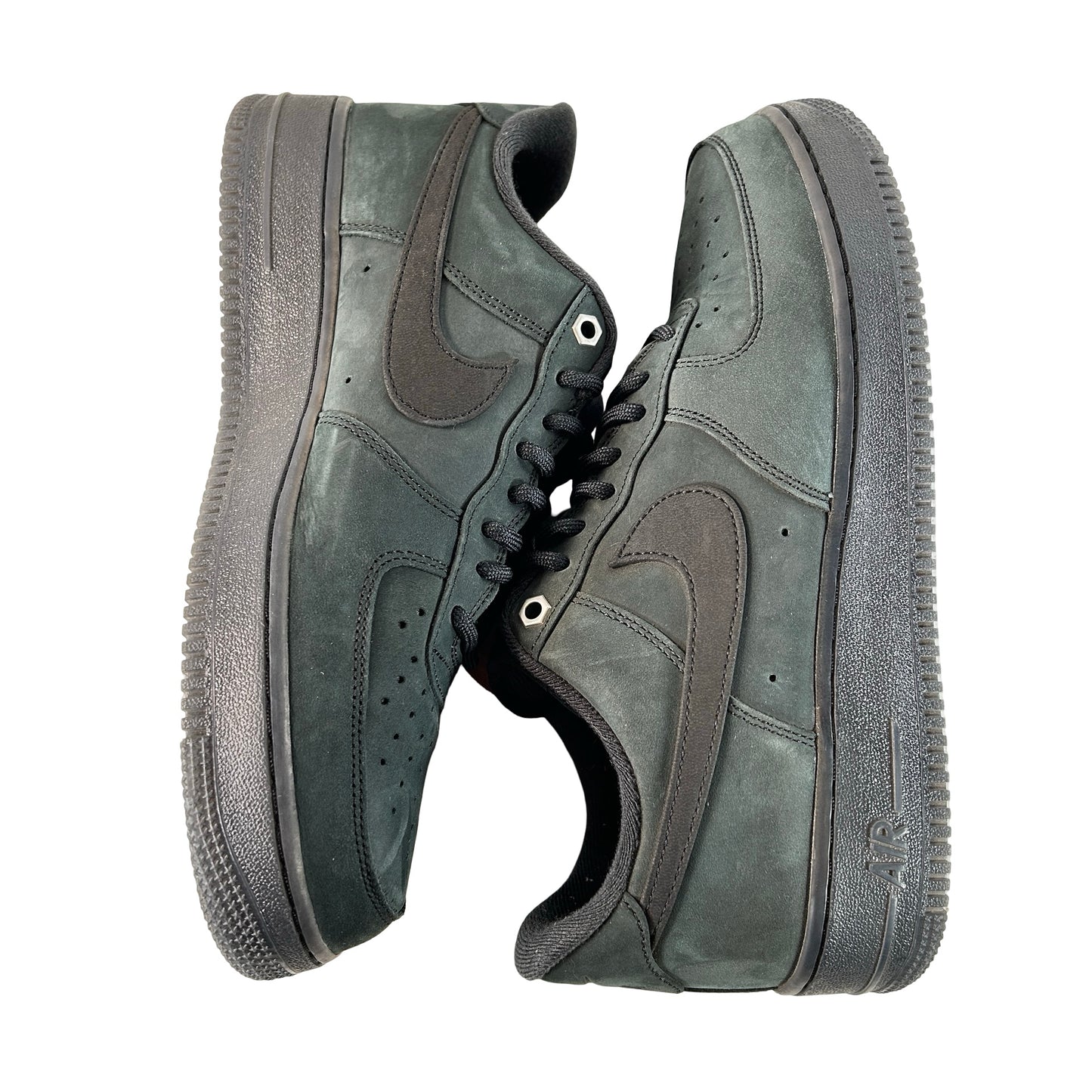 CJ9179 001 Nike Air Force 1 Low '07 WB Triple Black Nubuck [USED] - 9 M (Used)