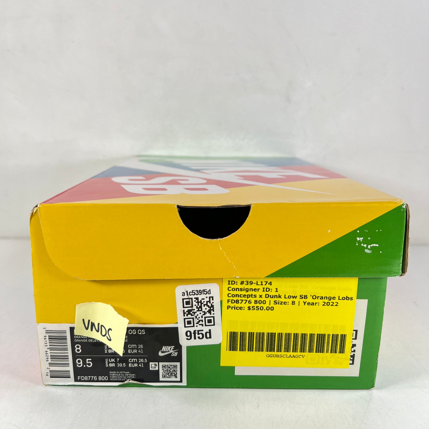 FD8776 800 Nike SB Dunk Low Concepts Orange Lobster [USED] - 8 M (VNDS)
