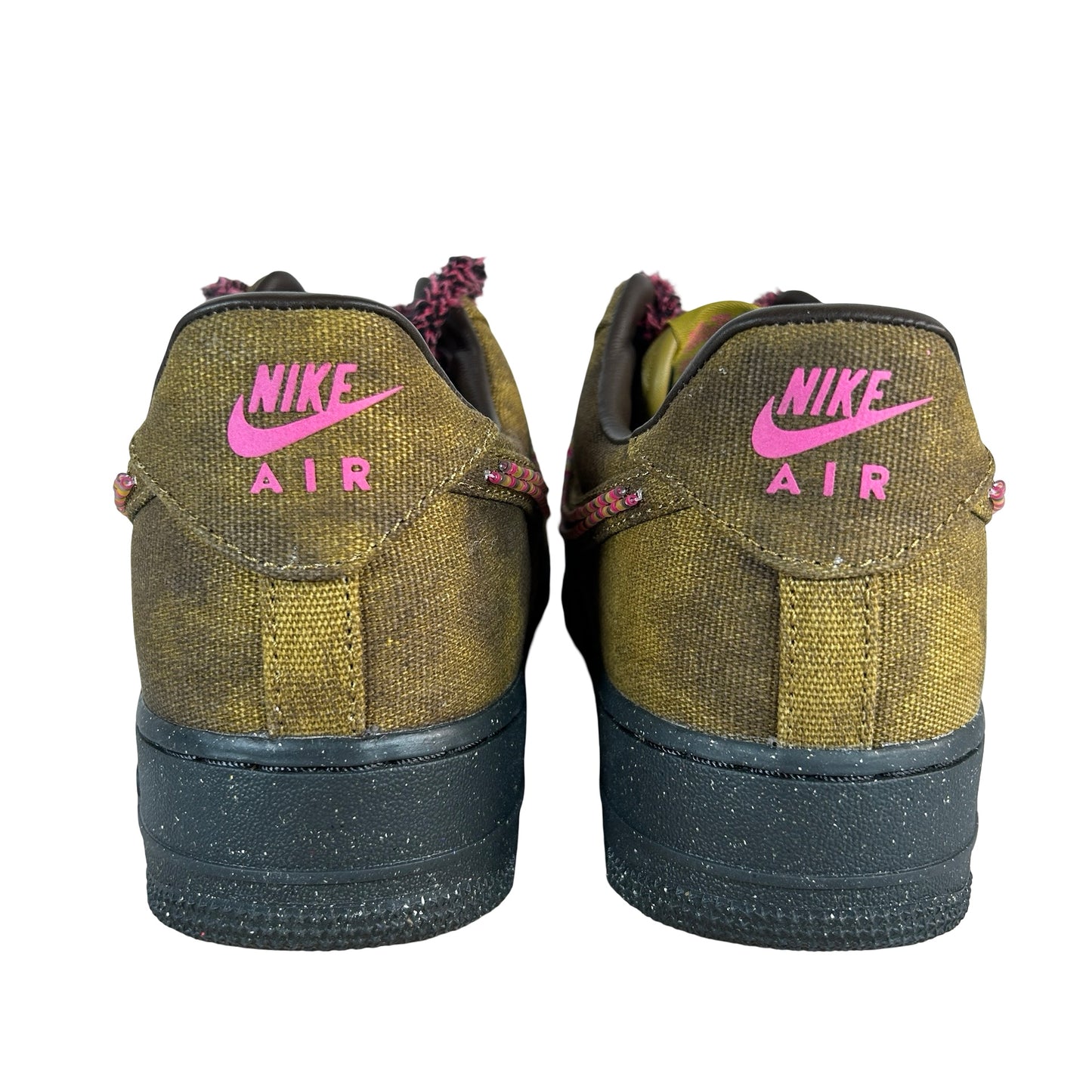 IO4474 300 Nike Air Force 1 Low '07 QS Boucle Desert Moss Fierce Pink [USED] - 9 M (VNDS)