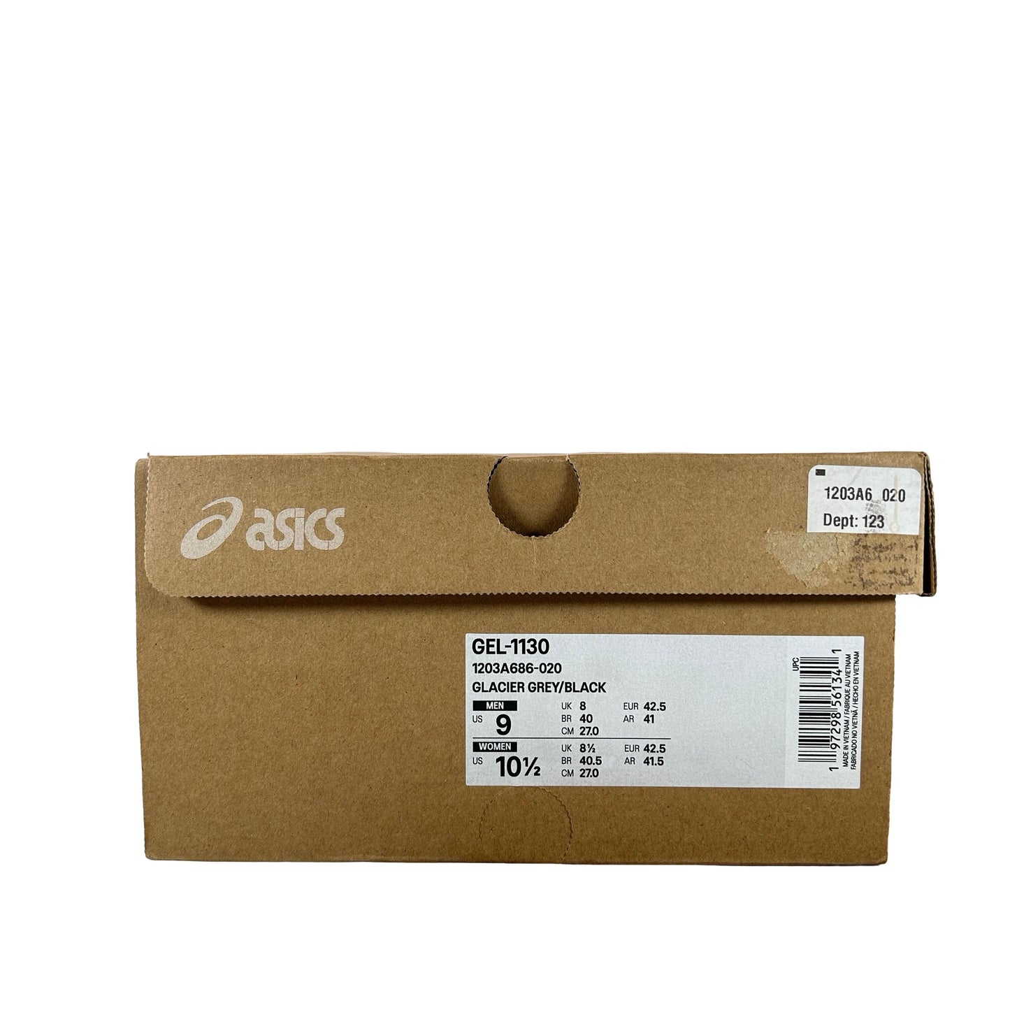 1203A686 020 Asics Gel 1130 Glacier Grey Black [USED] - 9 M (Used)