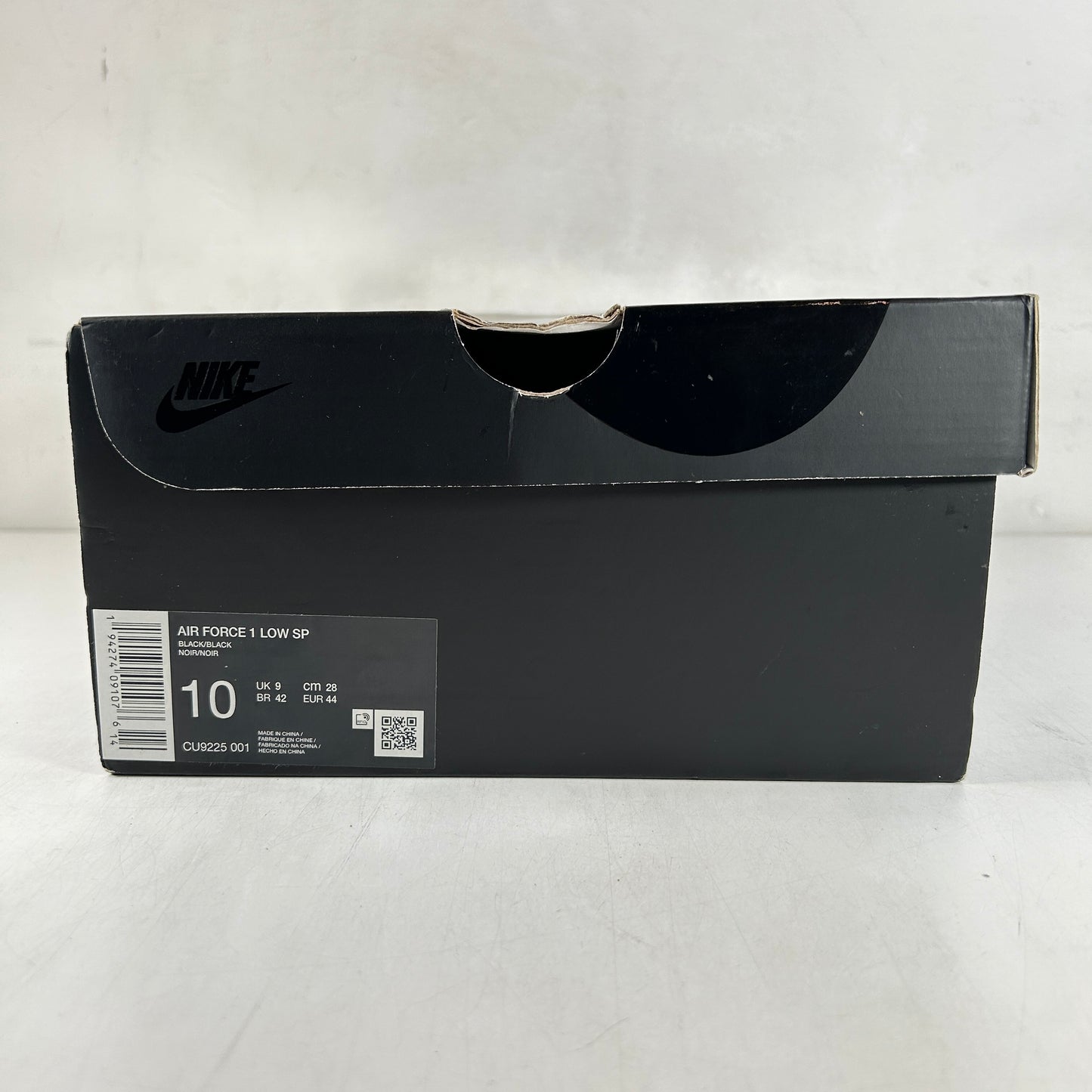 CU9225 001 Air Force 1 Low Supreme Black [USED] - 10 M (Used3)