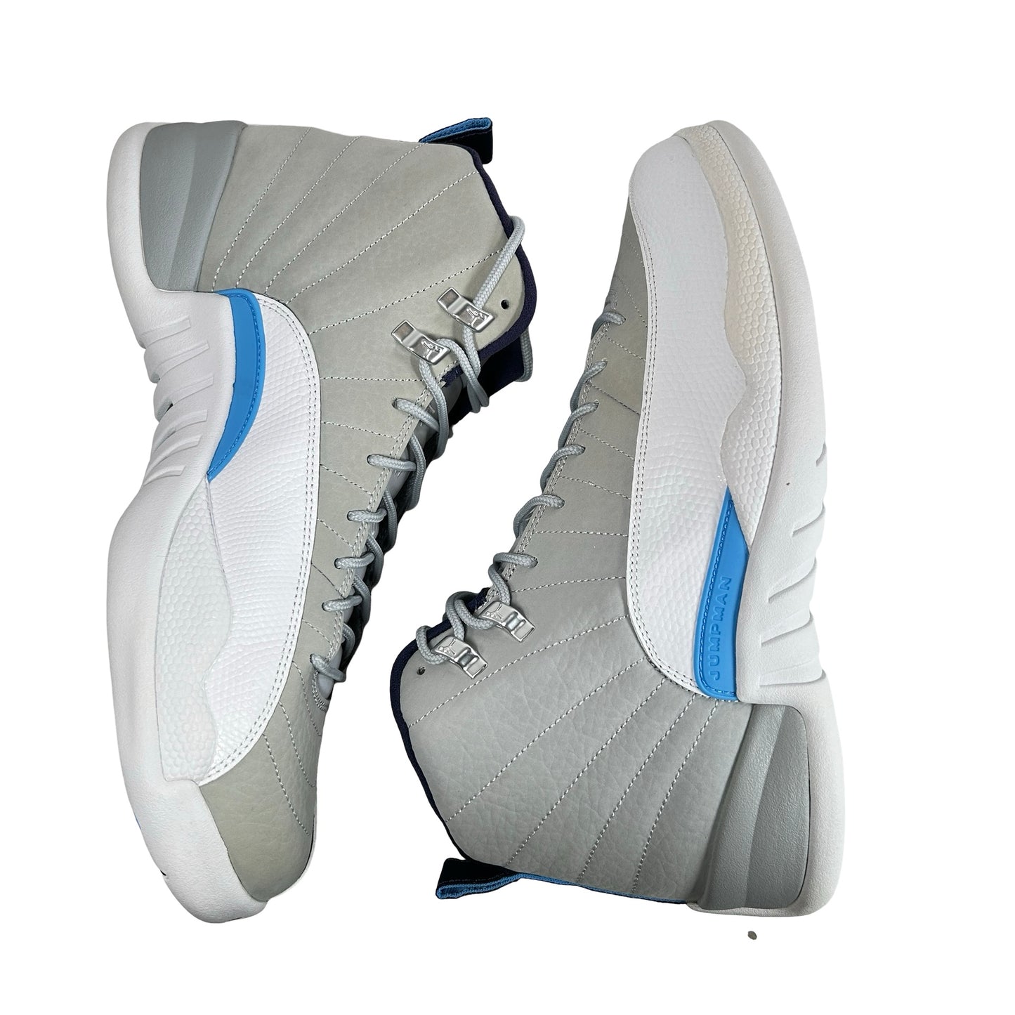 130690 007 Jordan 12 Retro Grey University Blue [CONDITIONAL] - 11.5 M (Slight yellowing)