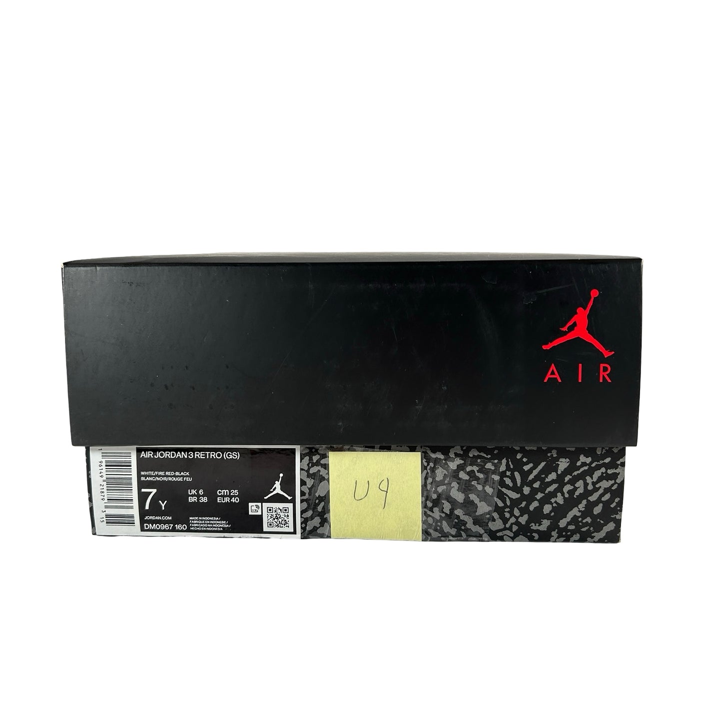 DM0967 160 Jordan 3 Retro Fire Red (2022) (GS) [USED] - 7 Y (Used4)