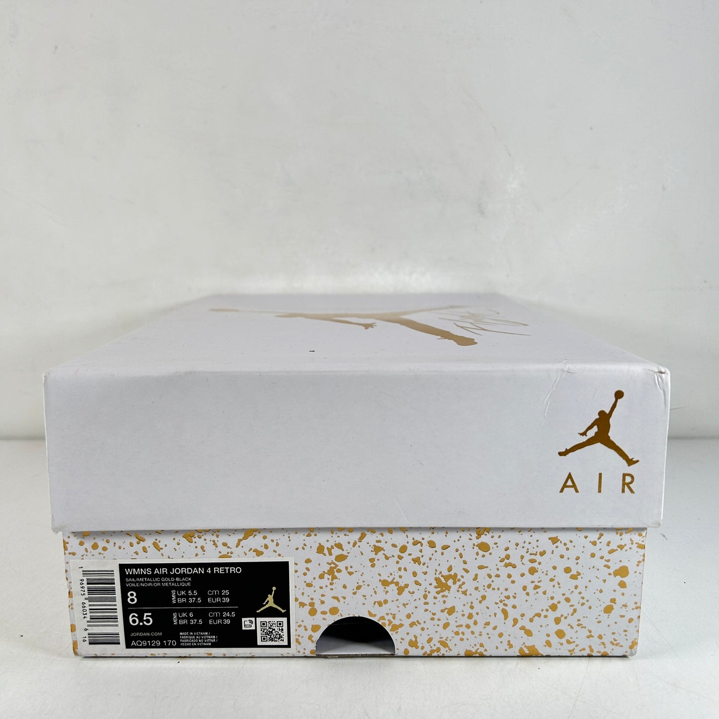 AQ9129 170 Jordan 4 Retro Metallic Gold (W) [USED] - 8 W (Used)