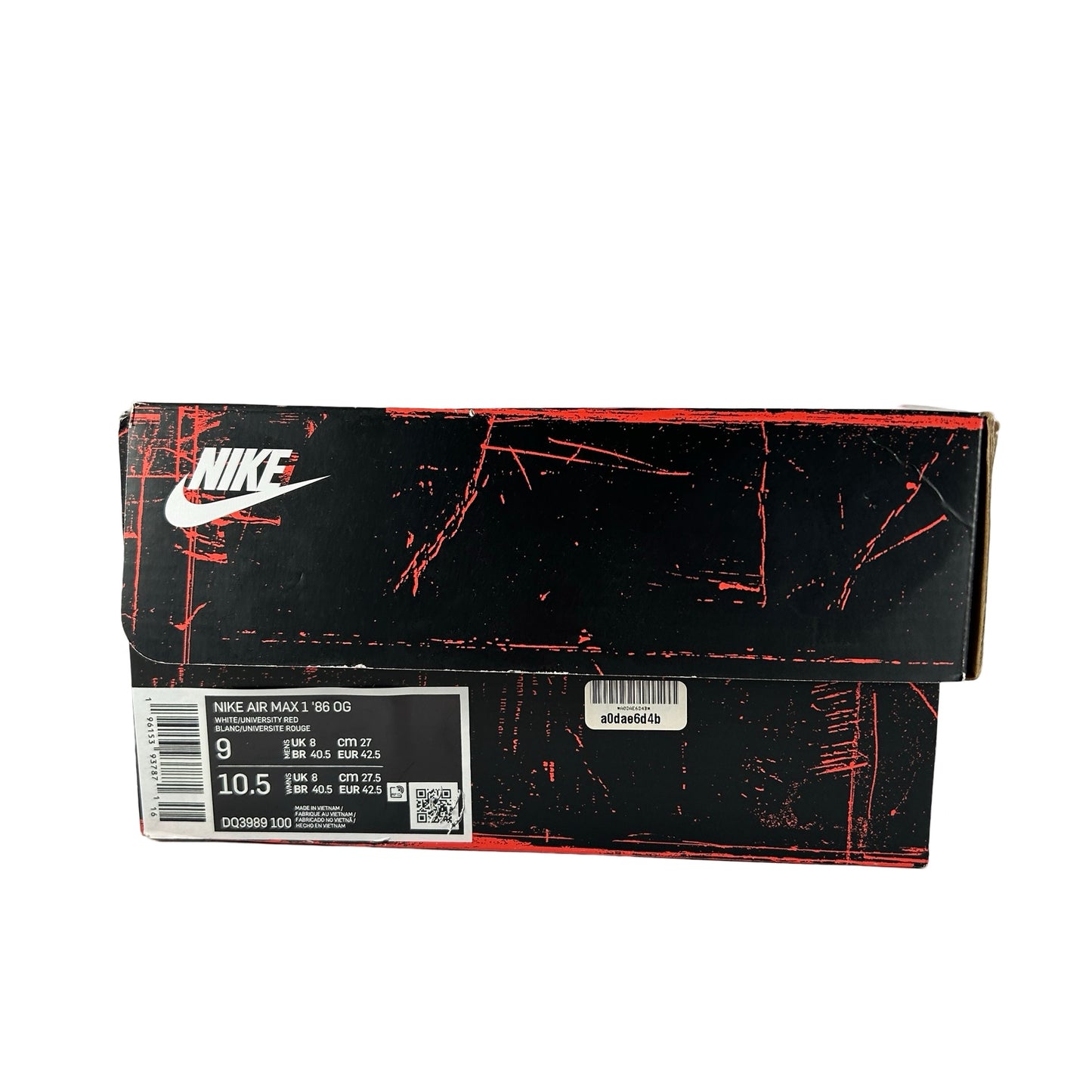 DQ3989 100 Nike Air Max 1 '86 Big Bubble Sport Red [USED] - 9 M (Used)