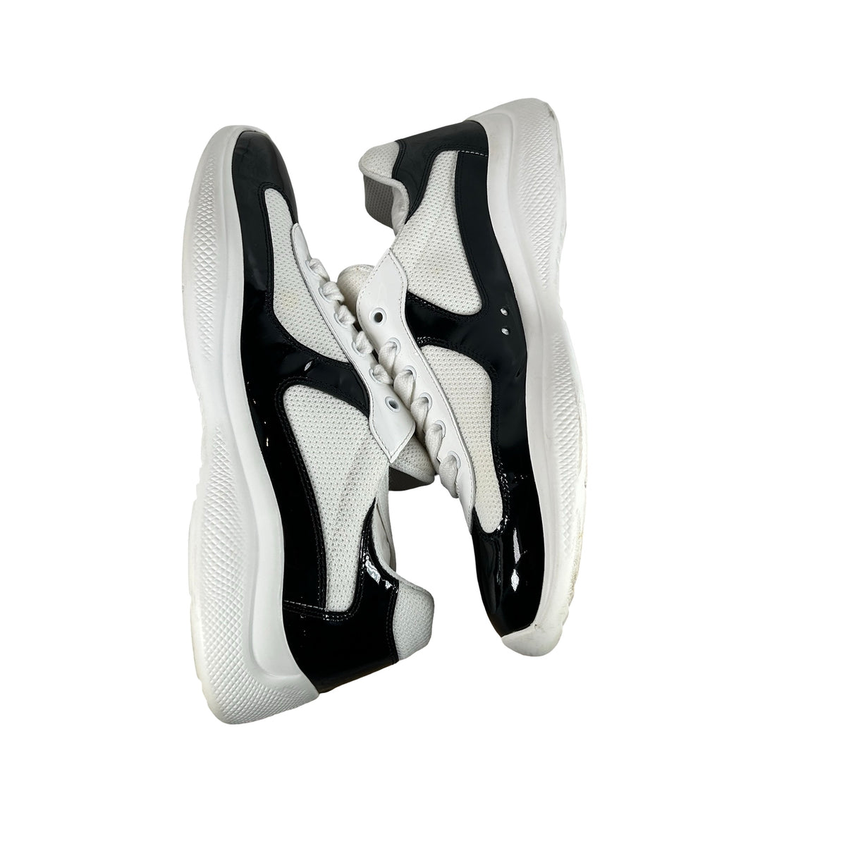 4E3400 3LGP F0967 Prada America's Cup White Black [USED] - PRADA 9.5 / US 10.5