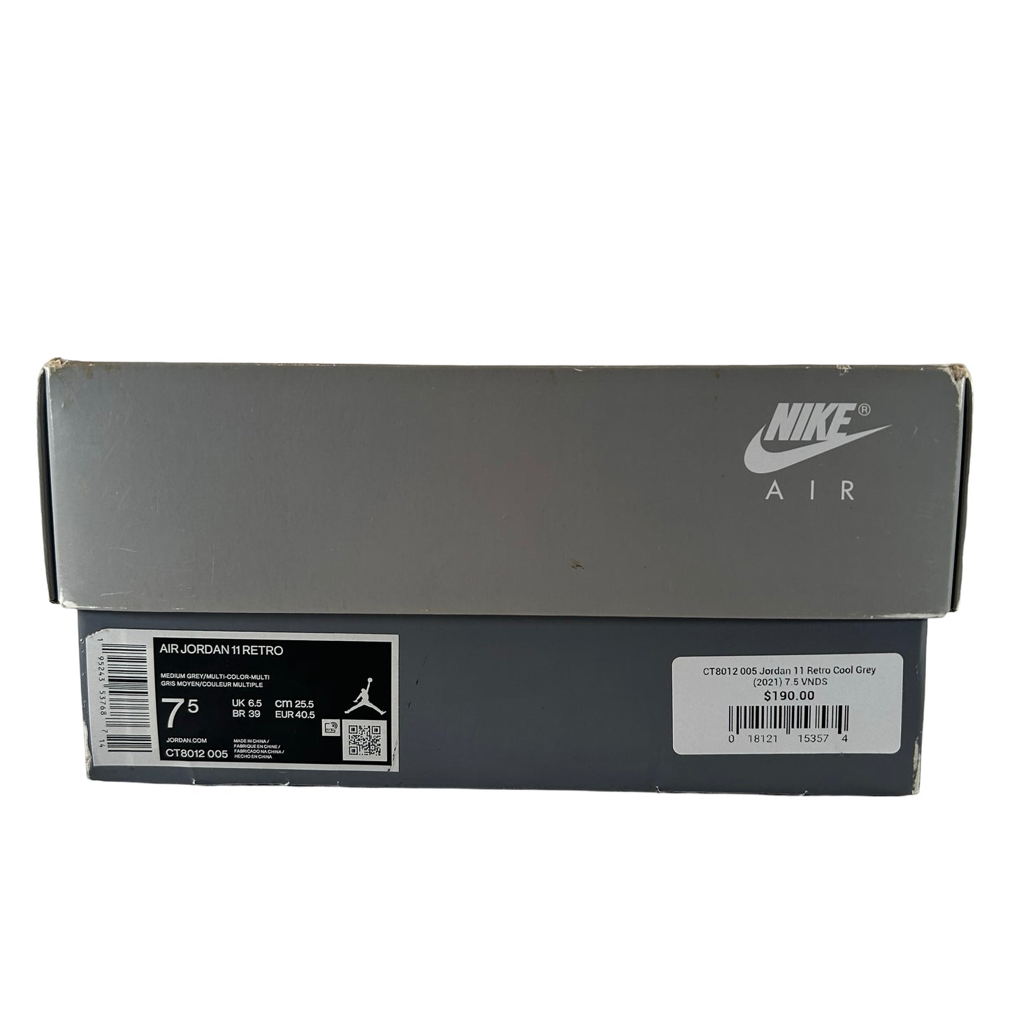 CT8012 005 Jordan 11 Retro Cool Grey (2021) [USED] - 7.5 M (Used3)