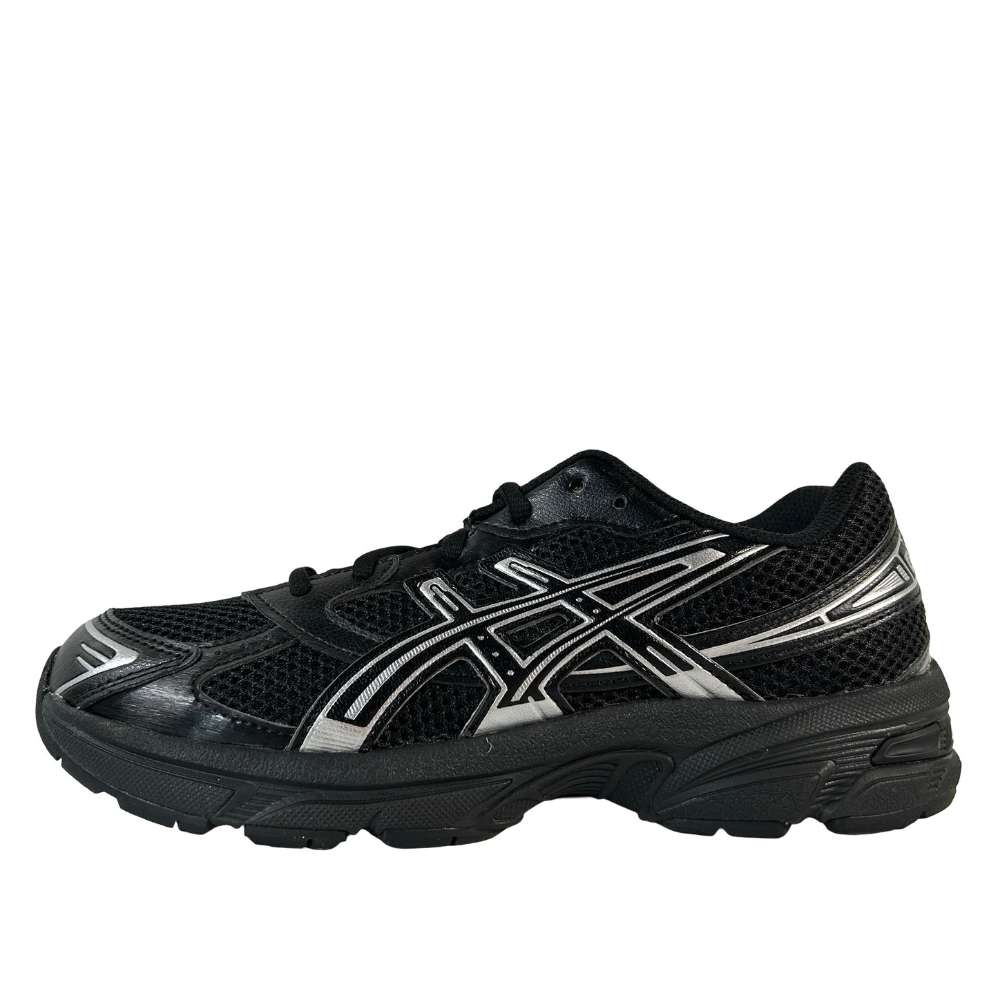 1204A169 001 ASICS Gel-1130 Black Pure Silver (GS) [USED] - 6.5 M (Used) (No Box)