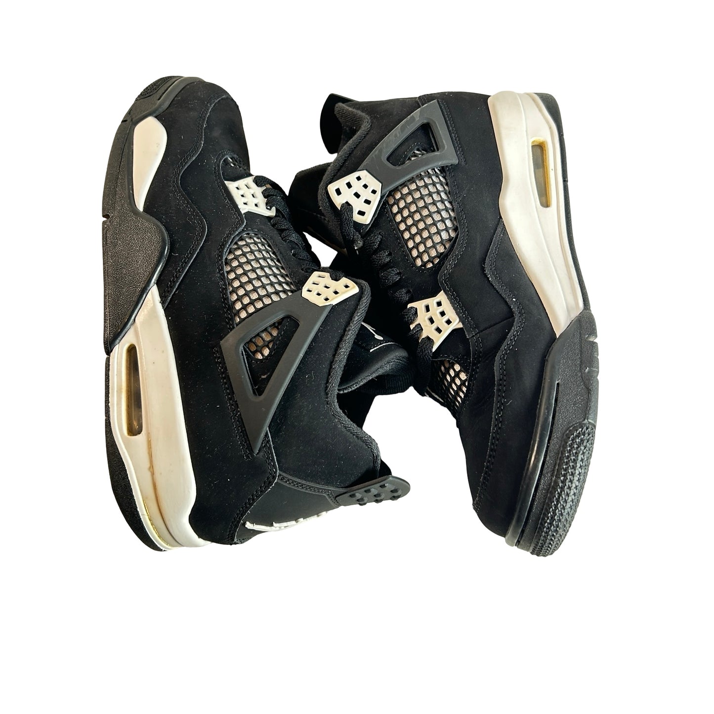 FQ8138 001  Jordan 4 Retro White Thunder [USED] - 9 M (Used3) (No Box3)