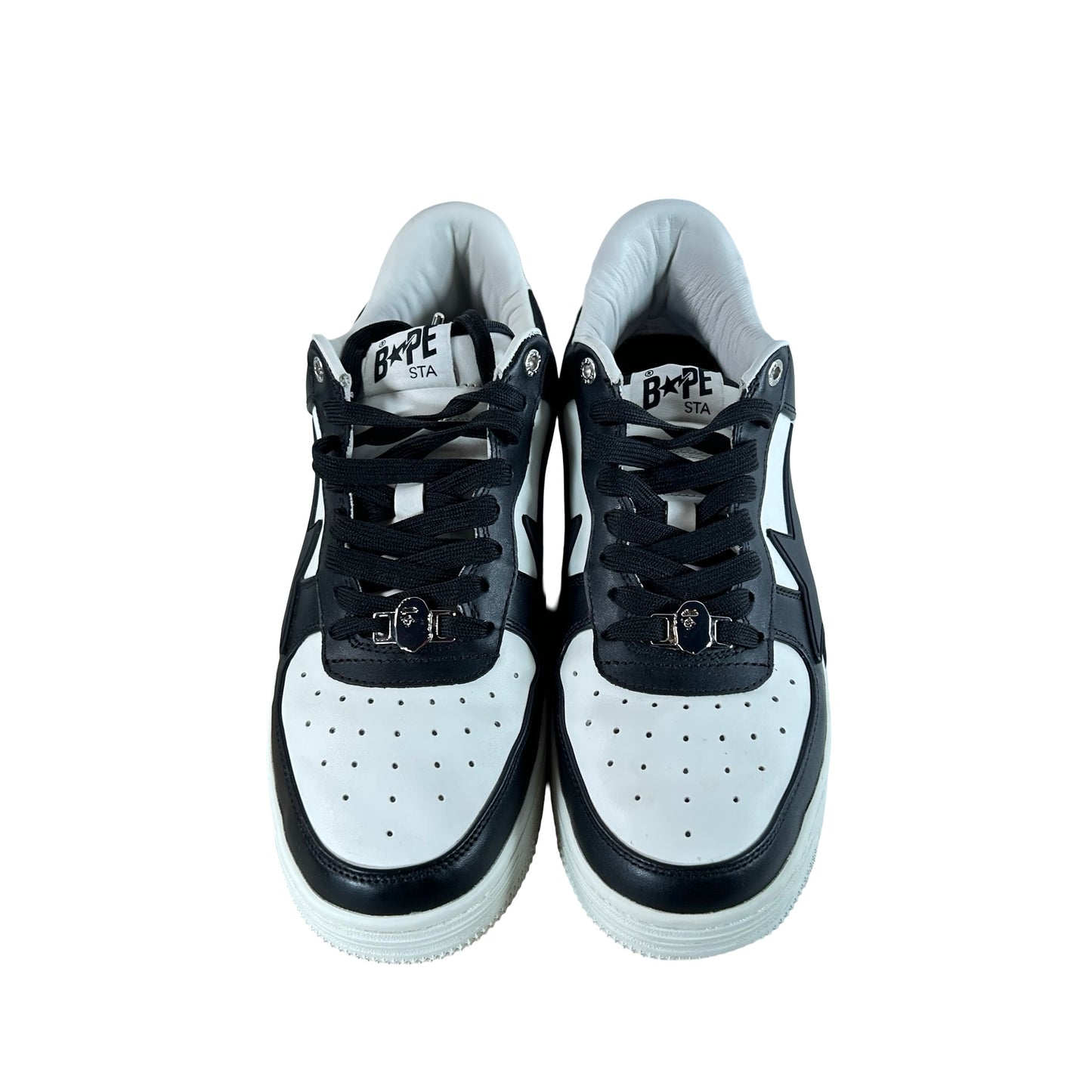 1K20 191 314 BLK A Bathing Ape Bape Sta OS #2 White Black [USED] - 11 M (Used) (Replace Box)
