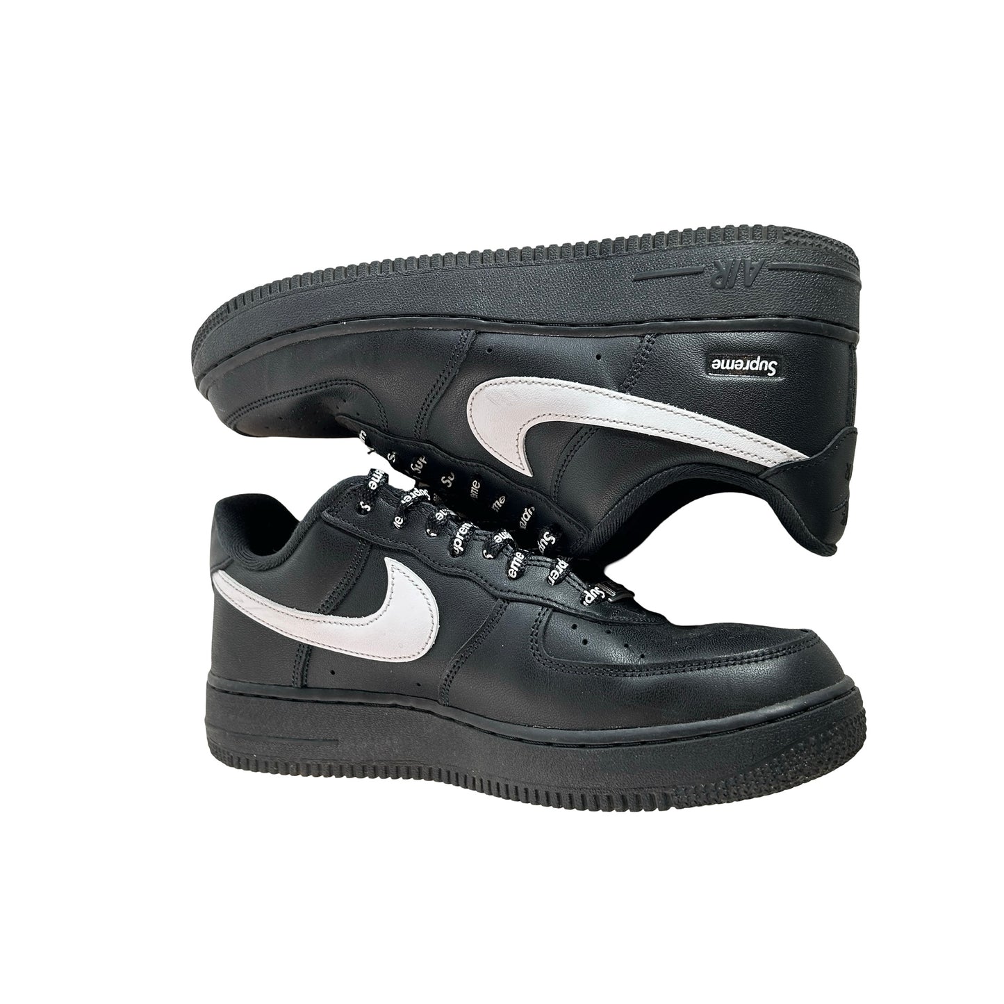 CU9225 002 Nike Air Force 1 Low Supreme Black White [USED] - 8 M (Used3)