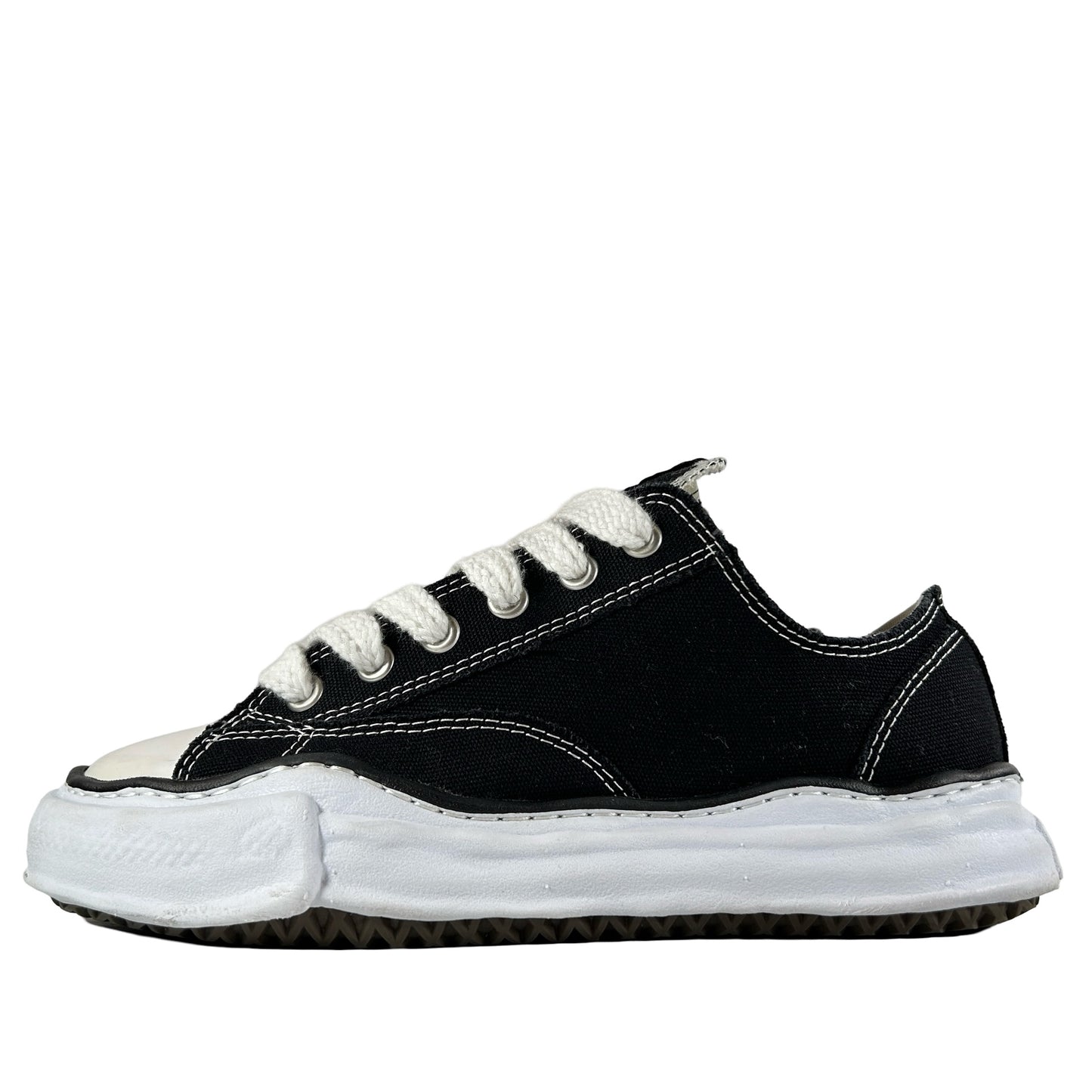 A01FW702 BLK Maison Mihara Yasuhiro Peterson OG Sole Canvas Low Black [USED] - 42 EU (Used)