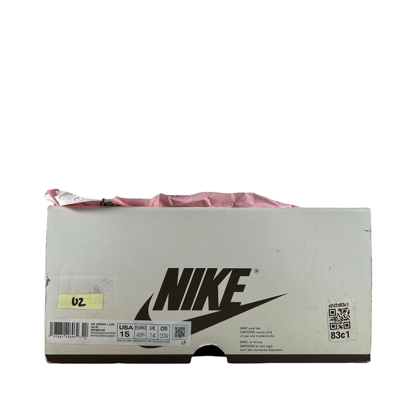 DM7866 202 Jordan 1 Retro Low OG SP Travis Scott Velvet Brown [USED] - 15 (Used2) (No Lid)