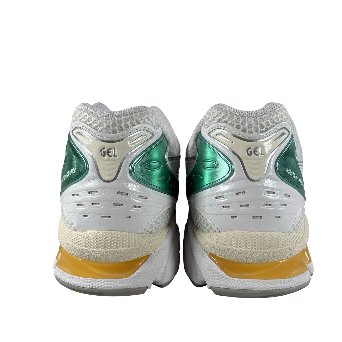 1203A537 107 ASICS Gel-Kayano 14 White Mint Gold [USED] - 12 M (Used)