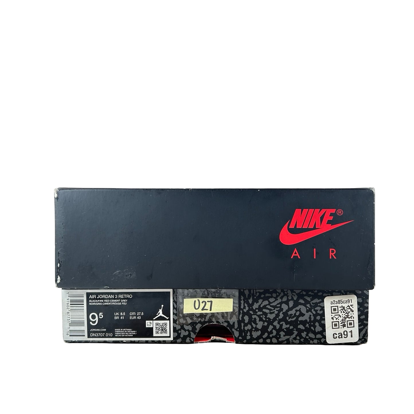 DN3707 010 Jordan 3 Retro Black Cement Reimagined (2024) [USED] - 9.5 M (Used27)