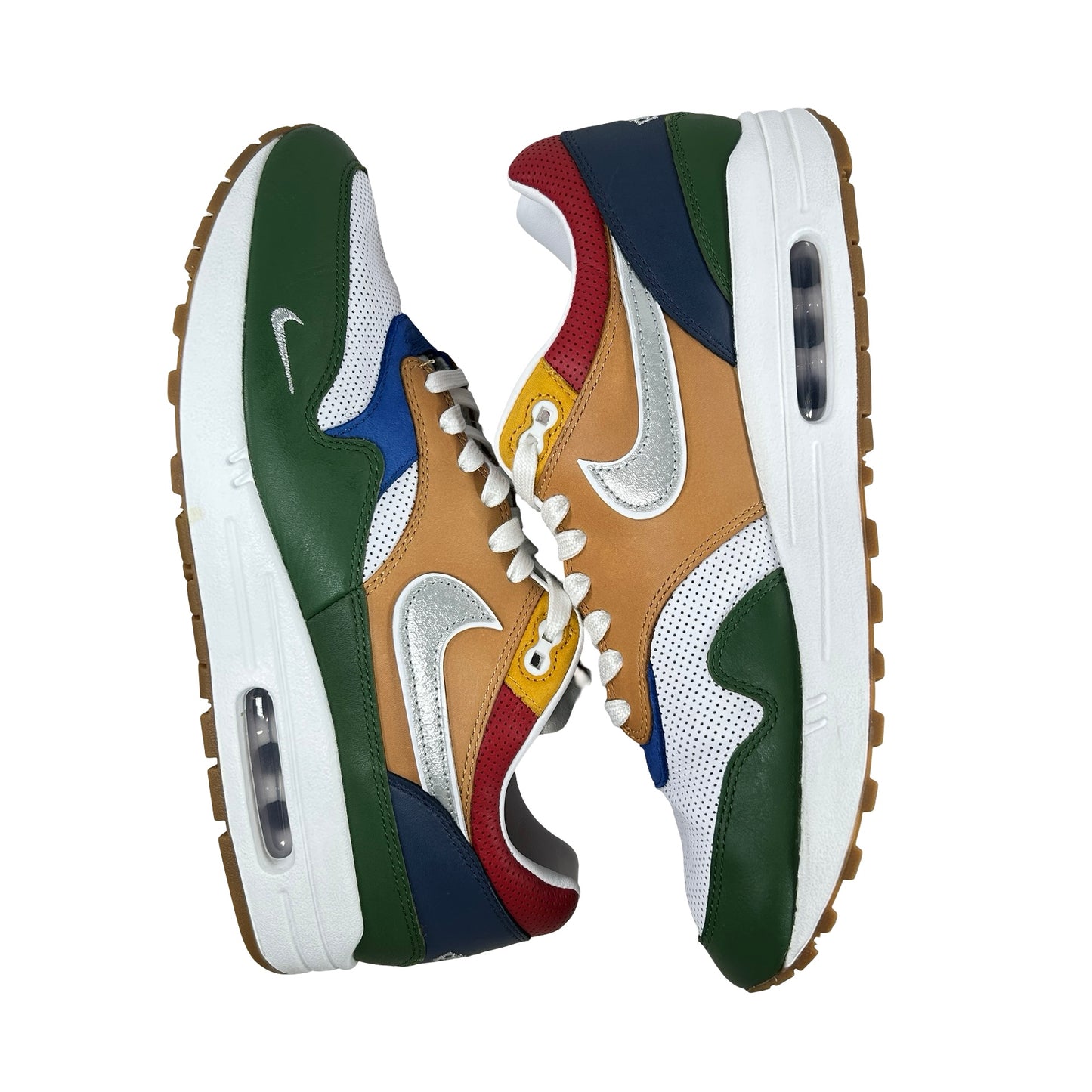 II6235 100 Nike Air Max 1 Premium Goods White Forest Green [USED] - 10 M (Used)
