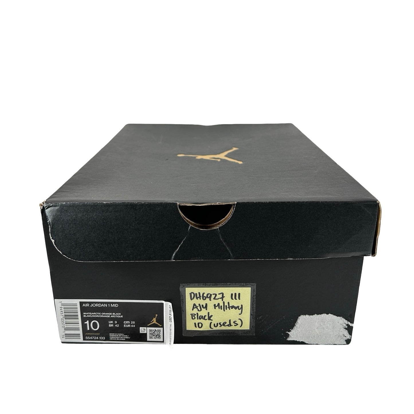 DH6927 111 Jordan 4 Retro Military Black [USED] - 10 M (Used) (Replace Box)