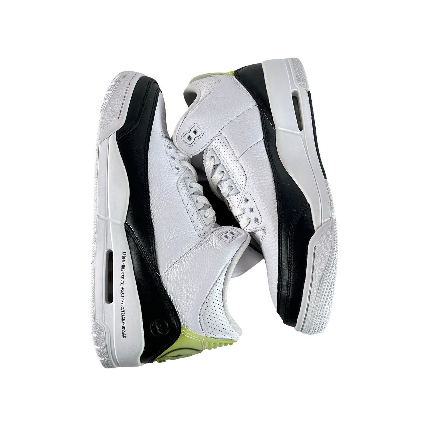 DA3595 100 Jordan 3 Retro Fragment - 10.5 M (Yellowing Tab)