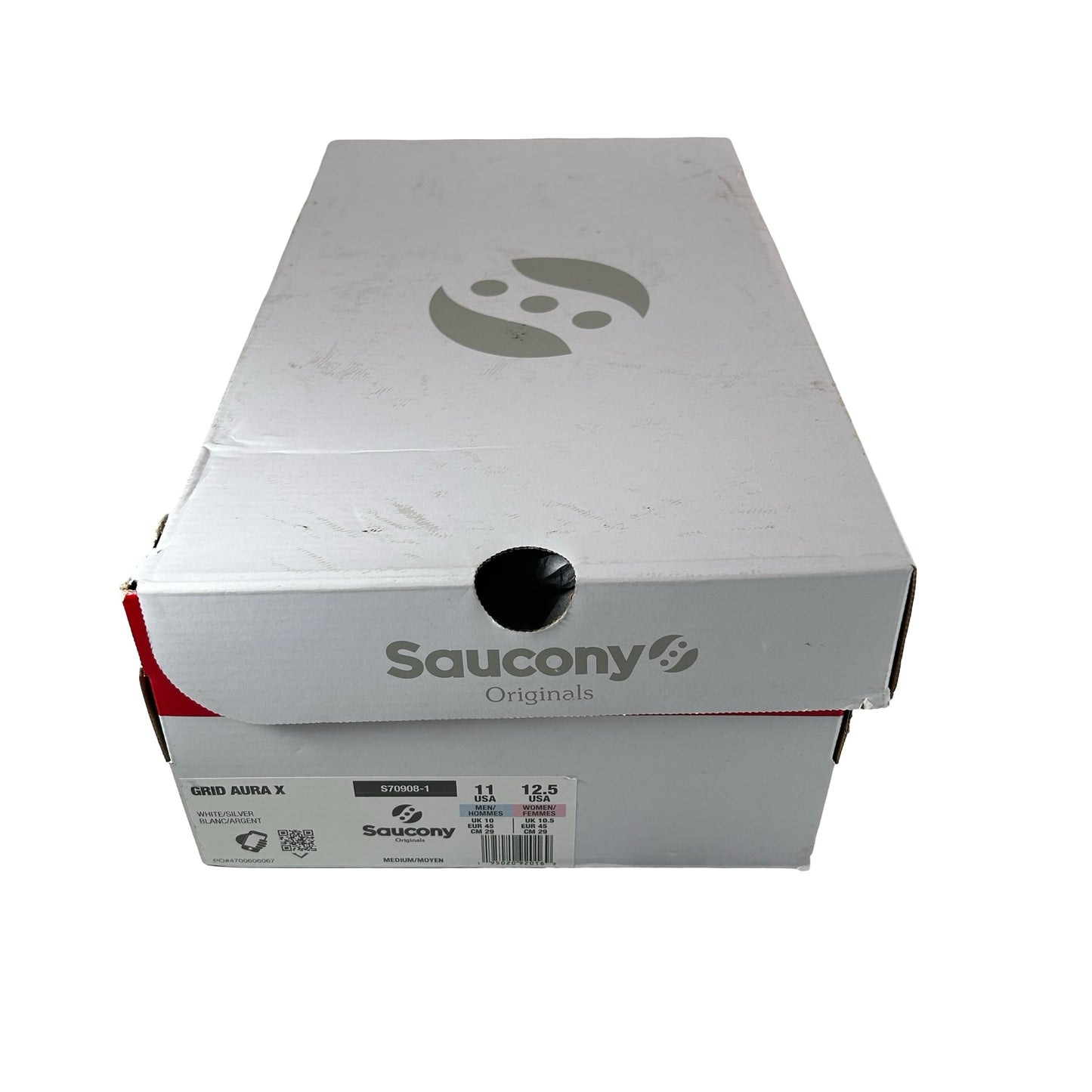 S70908 1 Saucony Grid Aura X Grey Pack White [USED] - 11 M (VNDS)