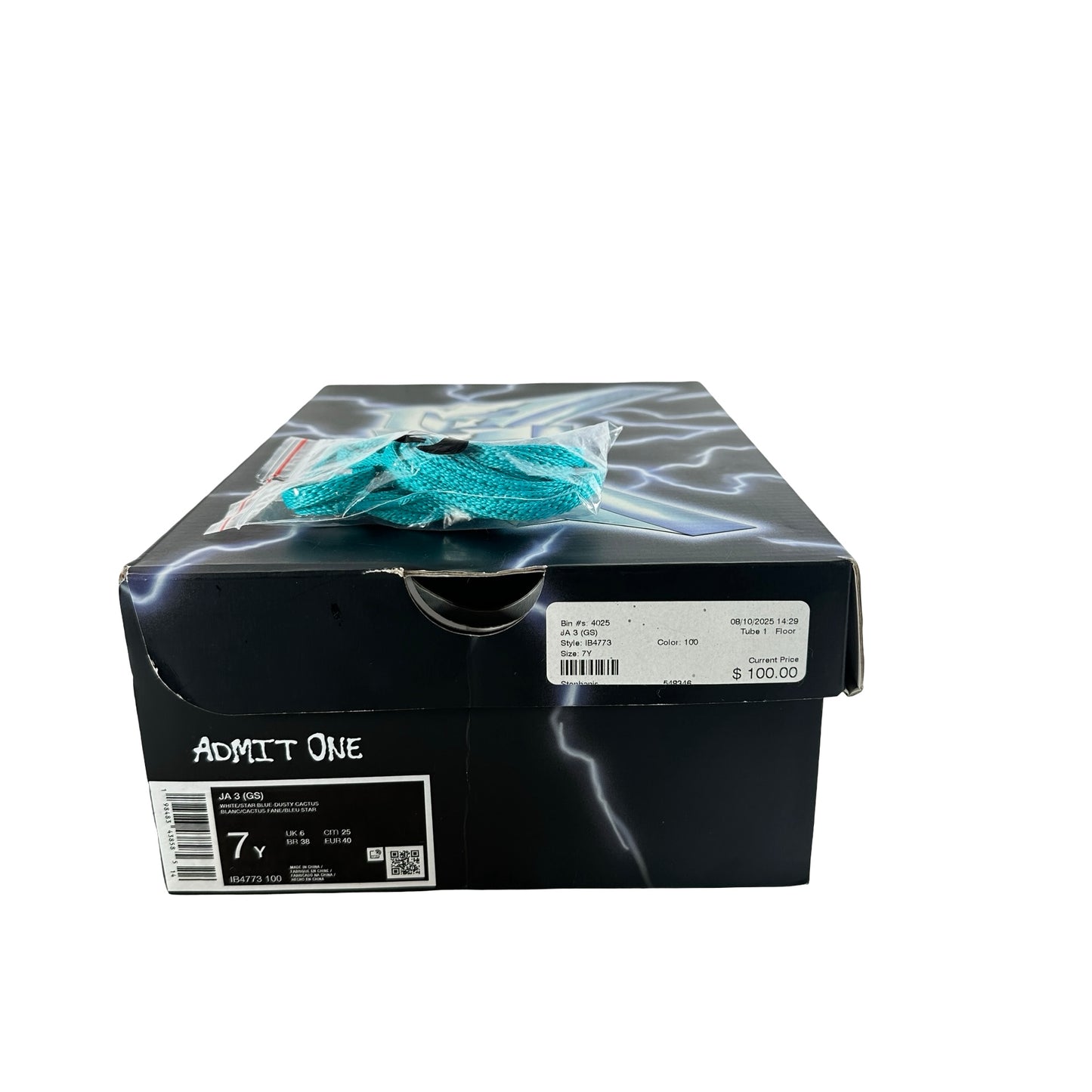 IB4773 100 Nike Ja 3 Light Show (GS) [USED] - 7 Y (Used)