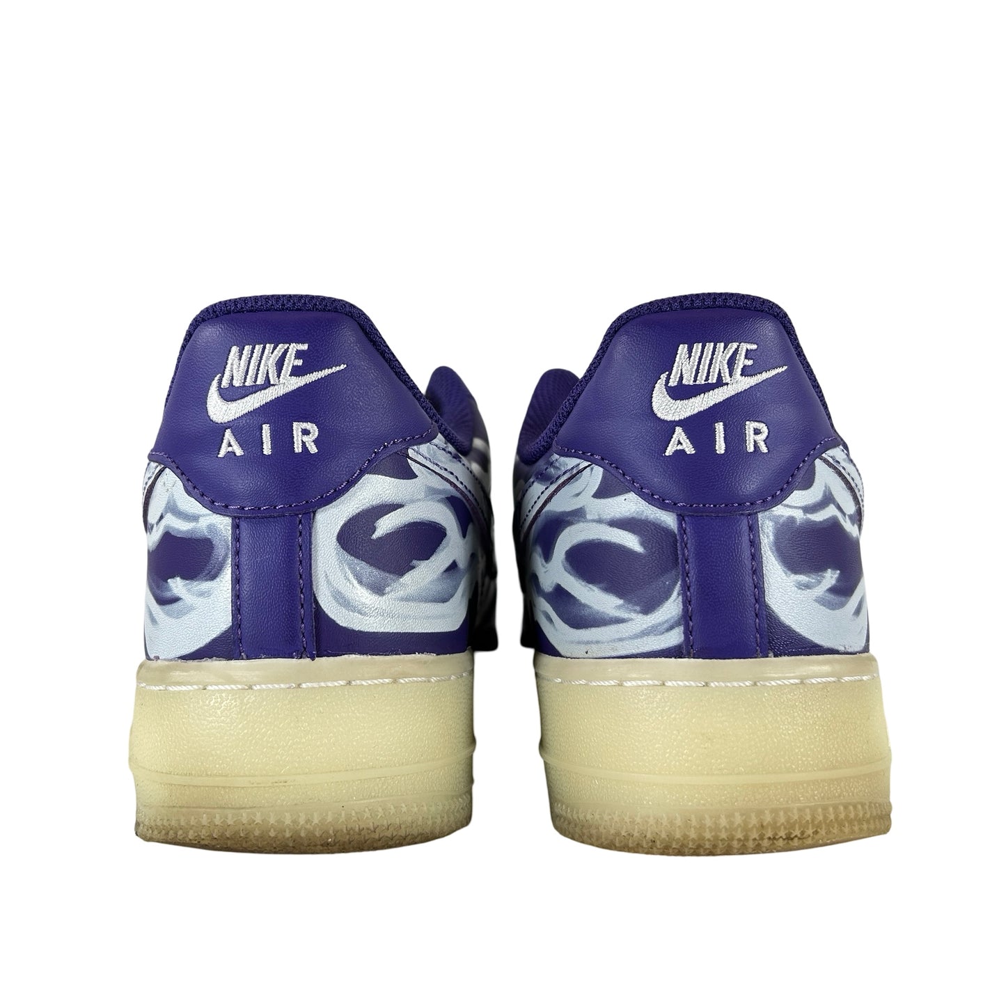 CU8067 500 Nike Air Force 1 Low '07 QS Purple Skeleton Halloween [USED] - 8.5 M (Used)