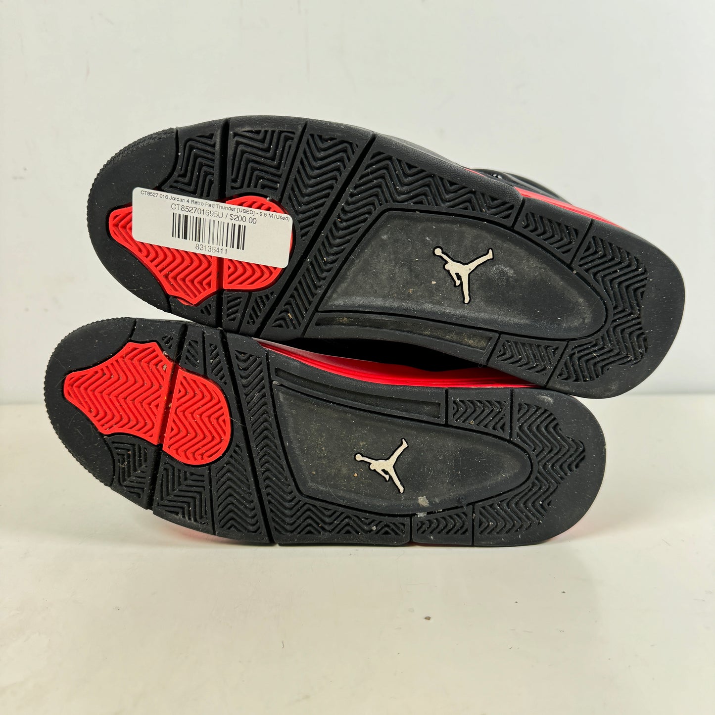 CT8527 016 Jordan 4 Retro Red Thunder [USED] - 9.5 M (Used)