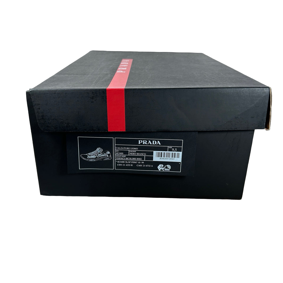 4E3400 3LGP F0967 Prada America's Cup White Black [USED] - PRADA 9.5 / US 10.5