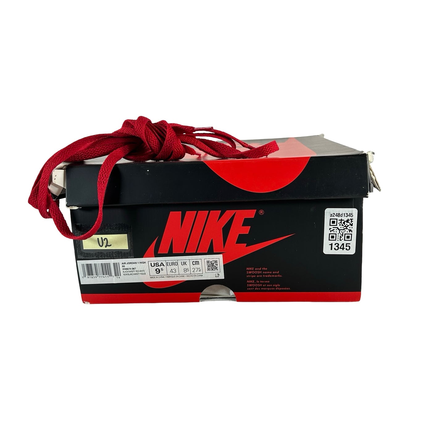 HV6674 067 Jordan 1 Retro High '85 OG Bred (2025) [USED] - 9.5 M (Used2)