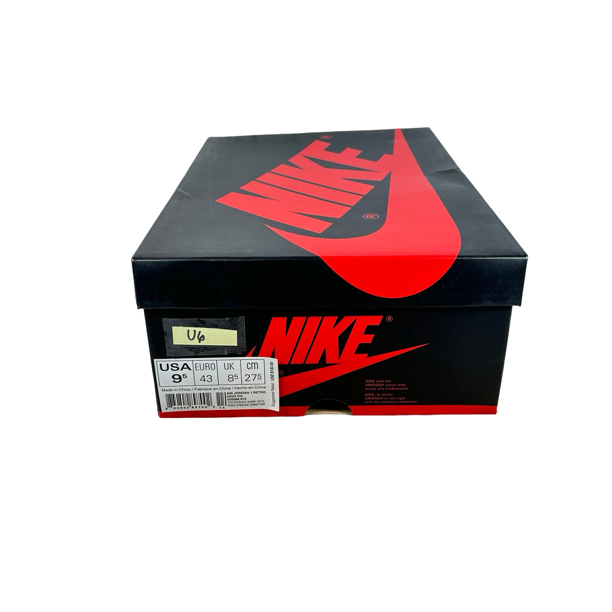 555088 610 Jordan 1 Bred Toe [USED] - 9.5 M (Used6)