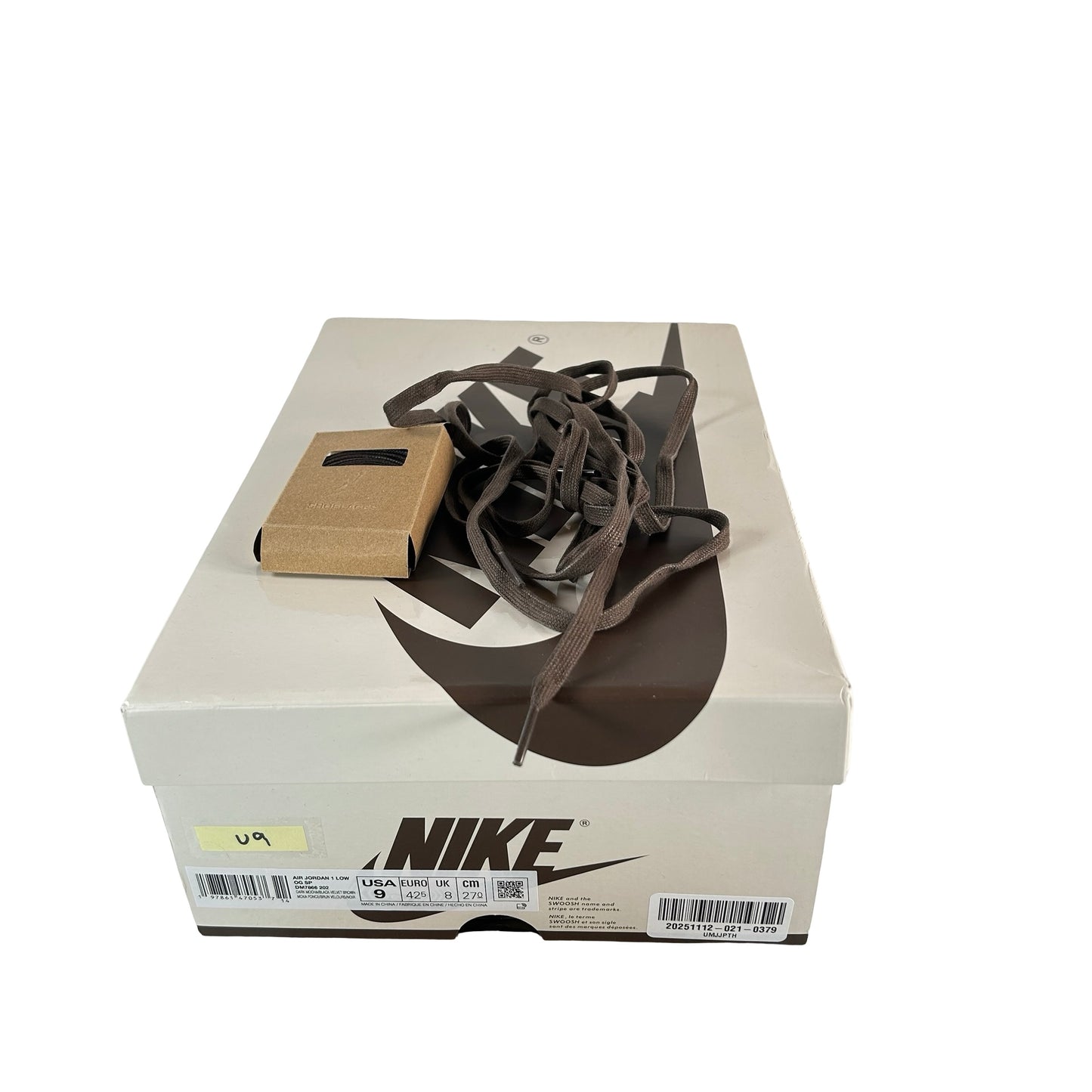 DM7866 202 Jordan 1 Retro Low OG SP Travis Scott Velvet Brown [USED] - 9 M (Used8)