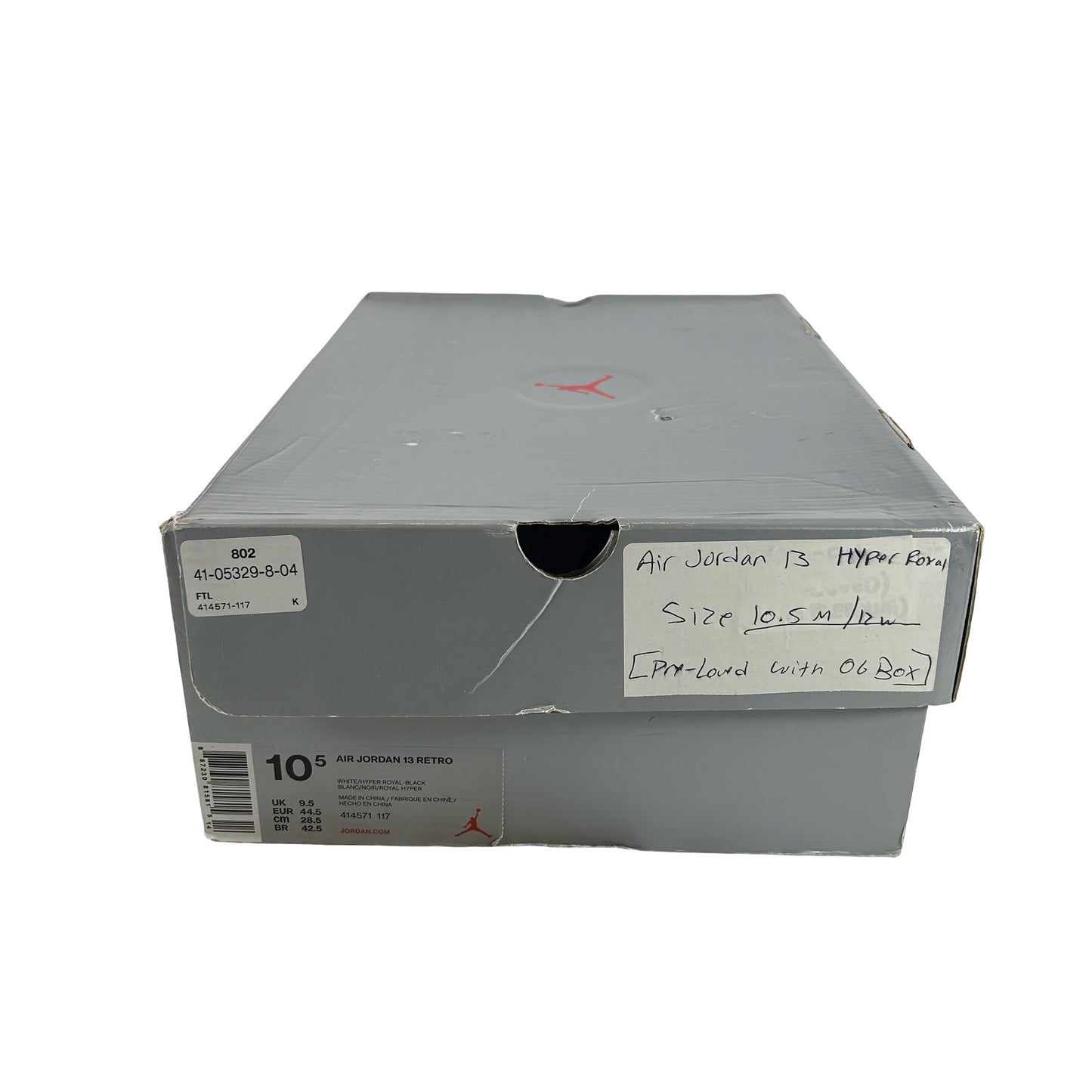 414571 117 Jordan 13 Retro White Hyper Royal Black [USED] - 10.5 M (Used)
