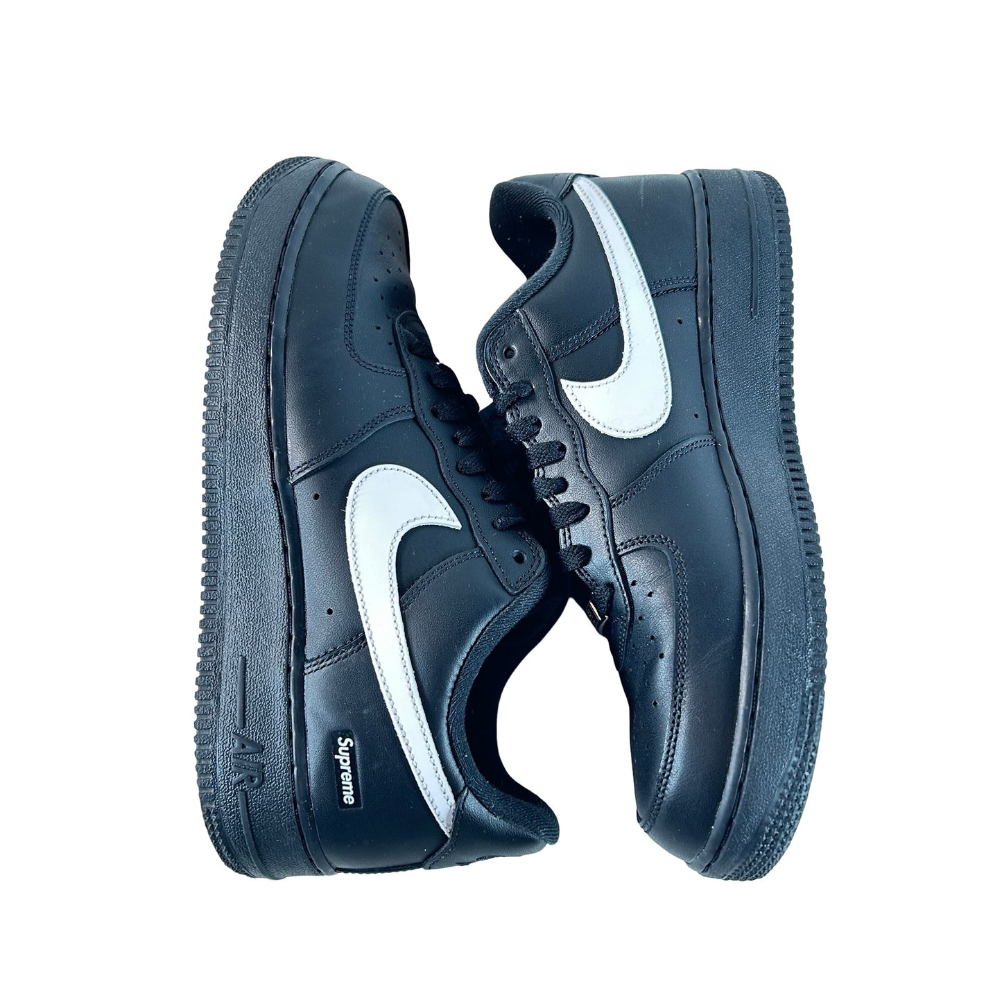 CU9225 002 Nike Air Force 1 Low Supreme Black White [USED] - 8 M (Used) (No Box)
