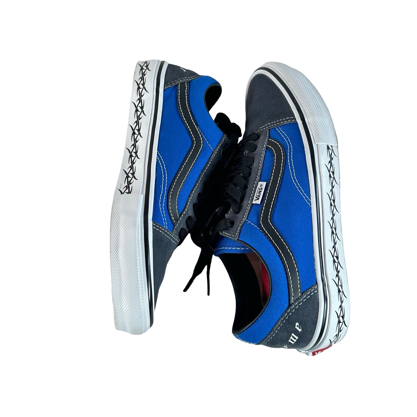VN0A5KRXCRB Supreme Vans Old Skool Barbed Wire Royal [USED] - 8.5 M (Used)