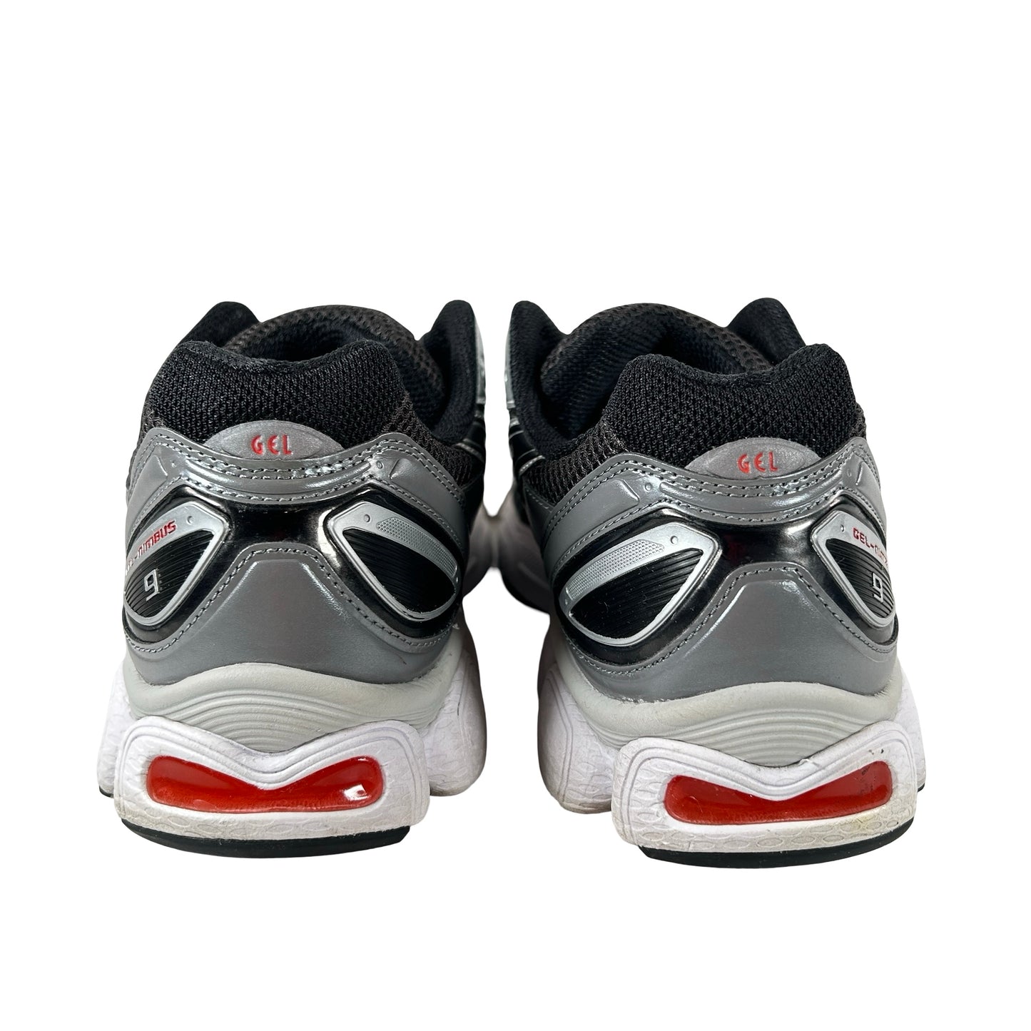 1201A424 023 ASICS Gel-Nimbus 9 Graphite Grey Red [USED] - 10 M (Used2)