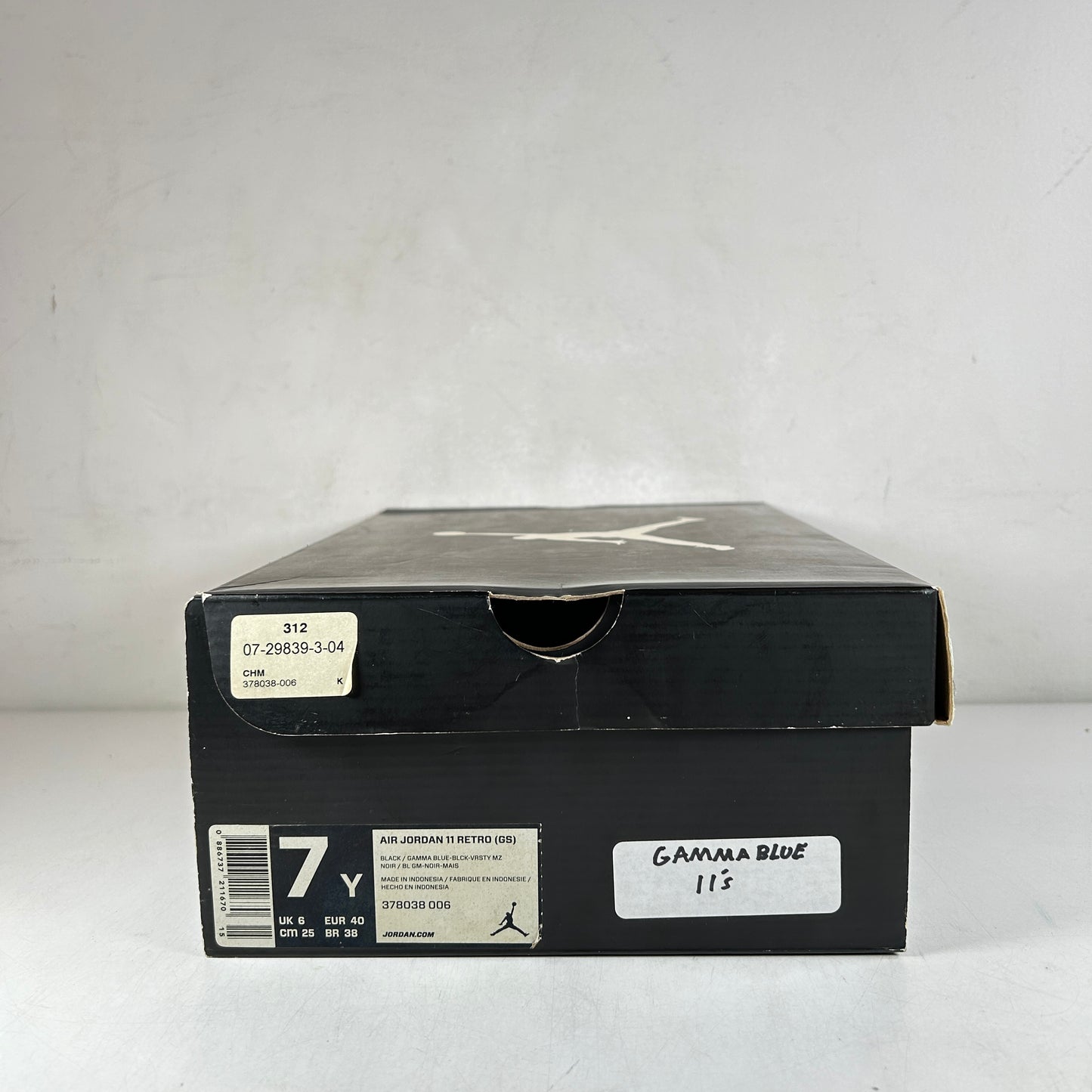 378038 006 Jordan 11 Retro Gamma Blue (GS) [USED] - 7 Y (Used)
